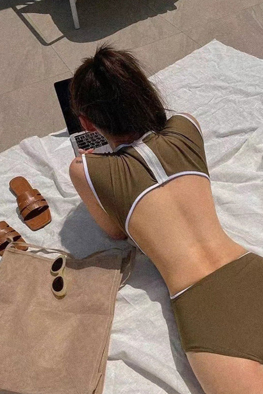 Open Back Sporty Swimsuit