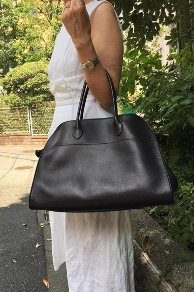 Real leather boston bag