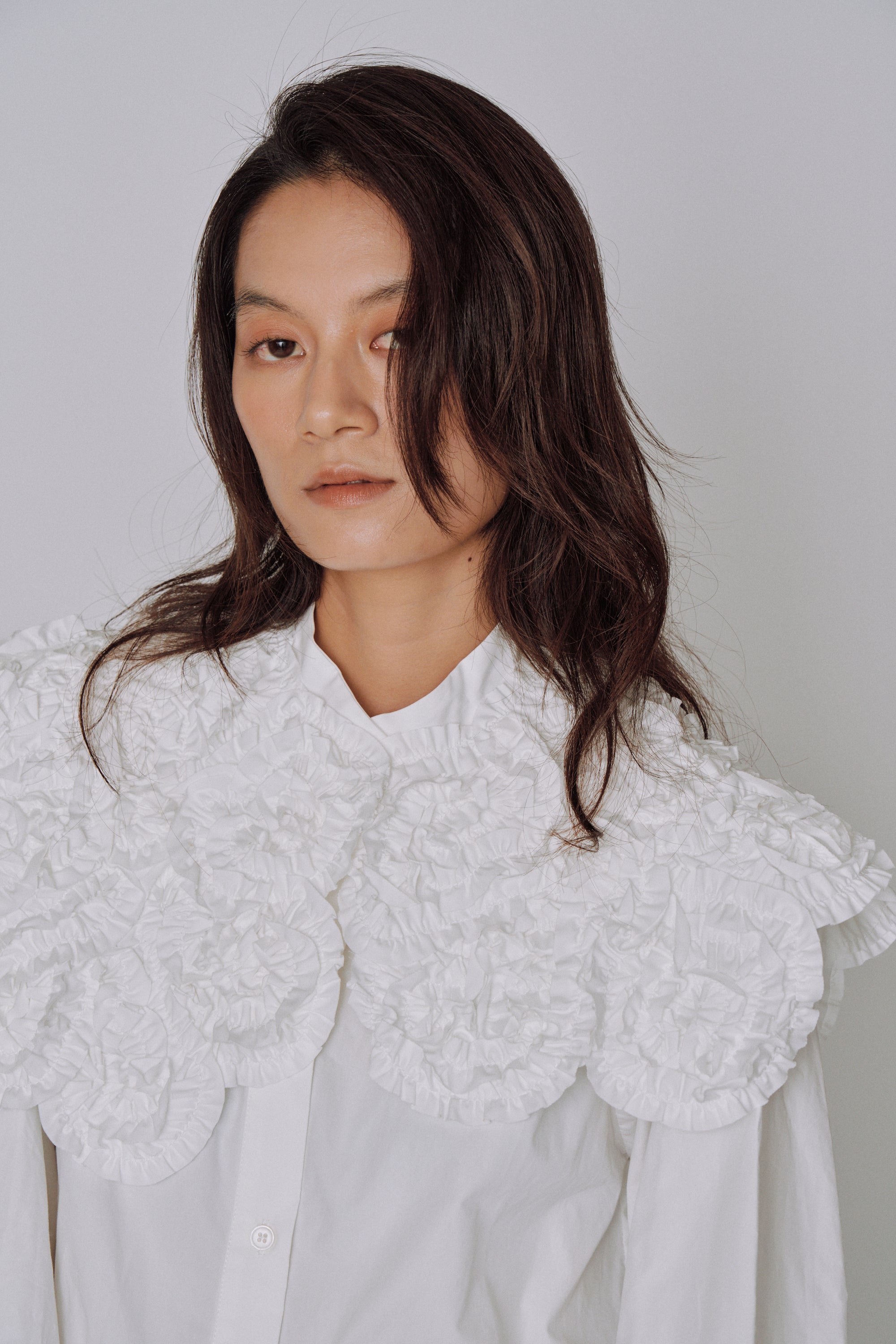 NEW|Sculpted Petal Collar Shirt