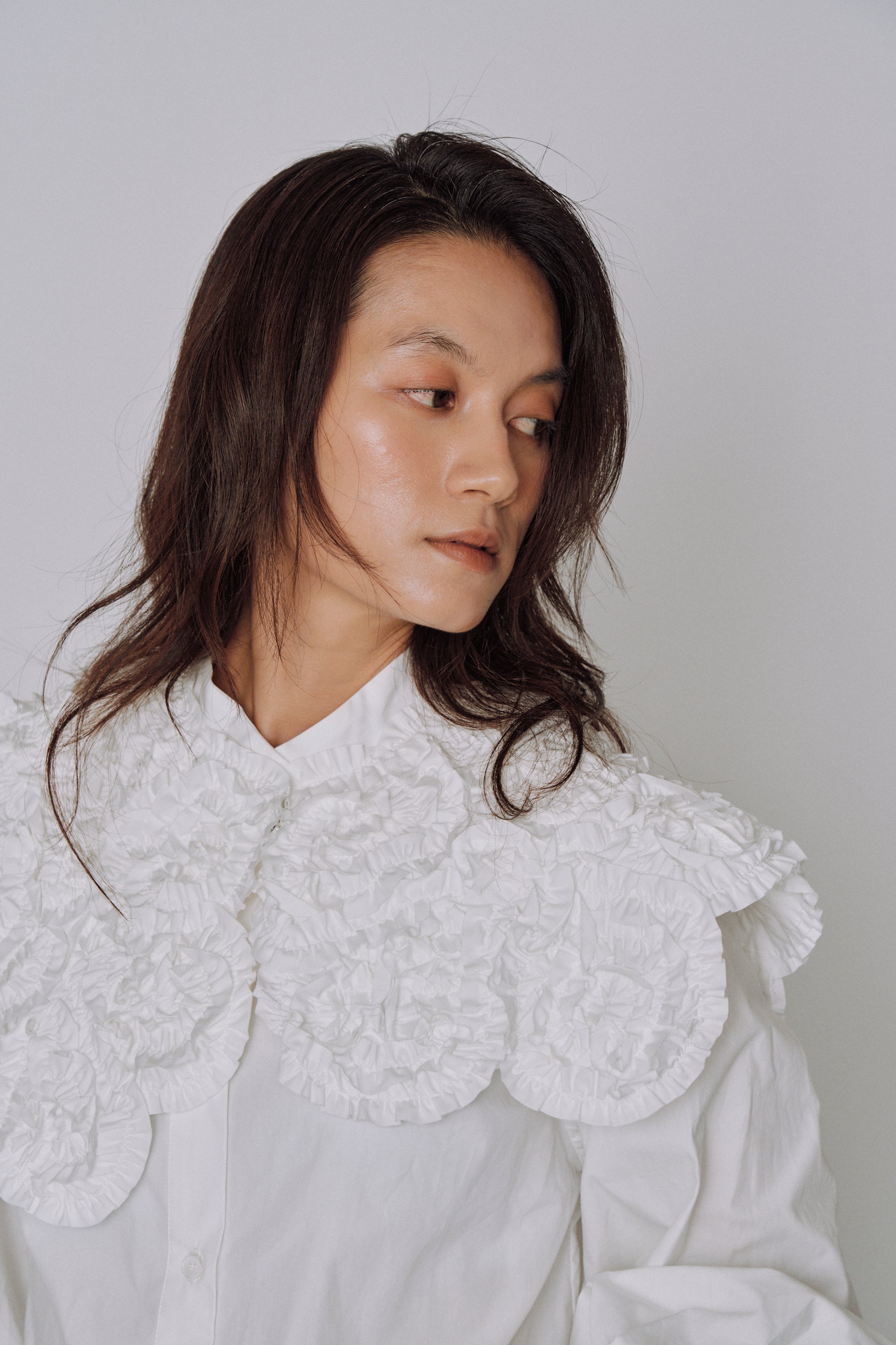 NEW|Sculpted Petal Collar Shirt