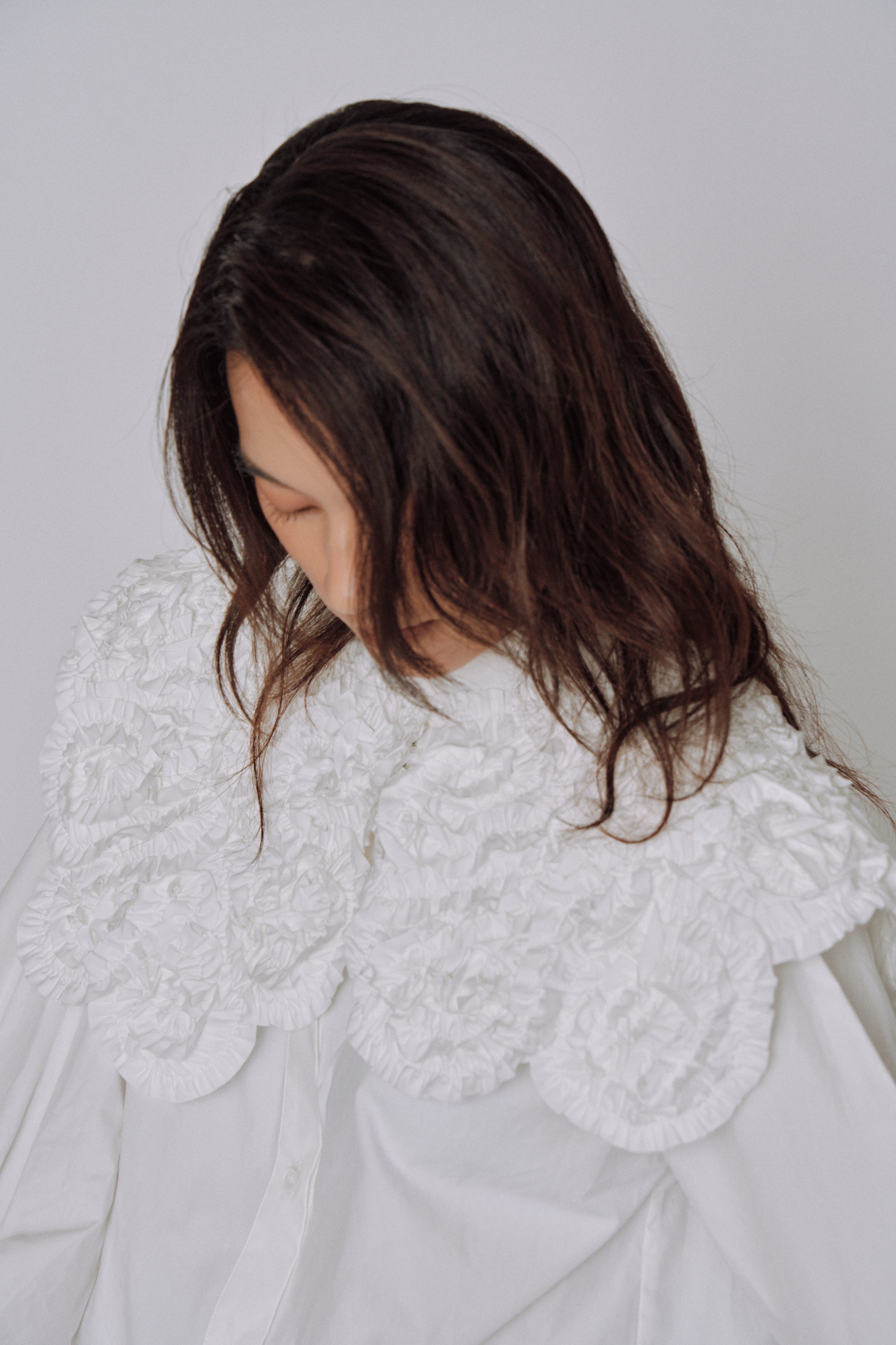 NEW|Sculpted Petal Collar Shirt