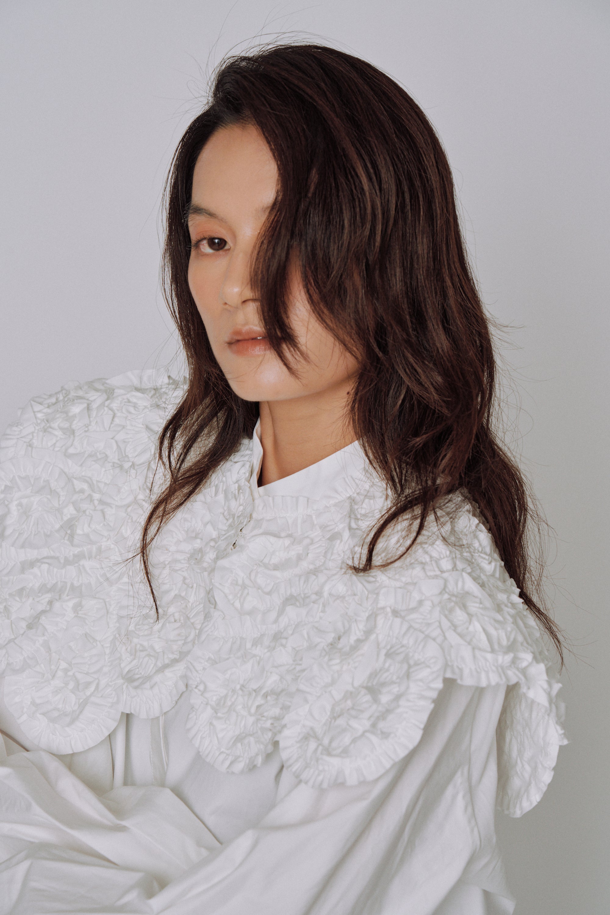 NEW|Sculpted Petal Collar Shirt