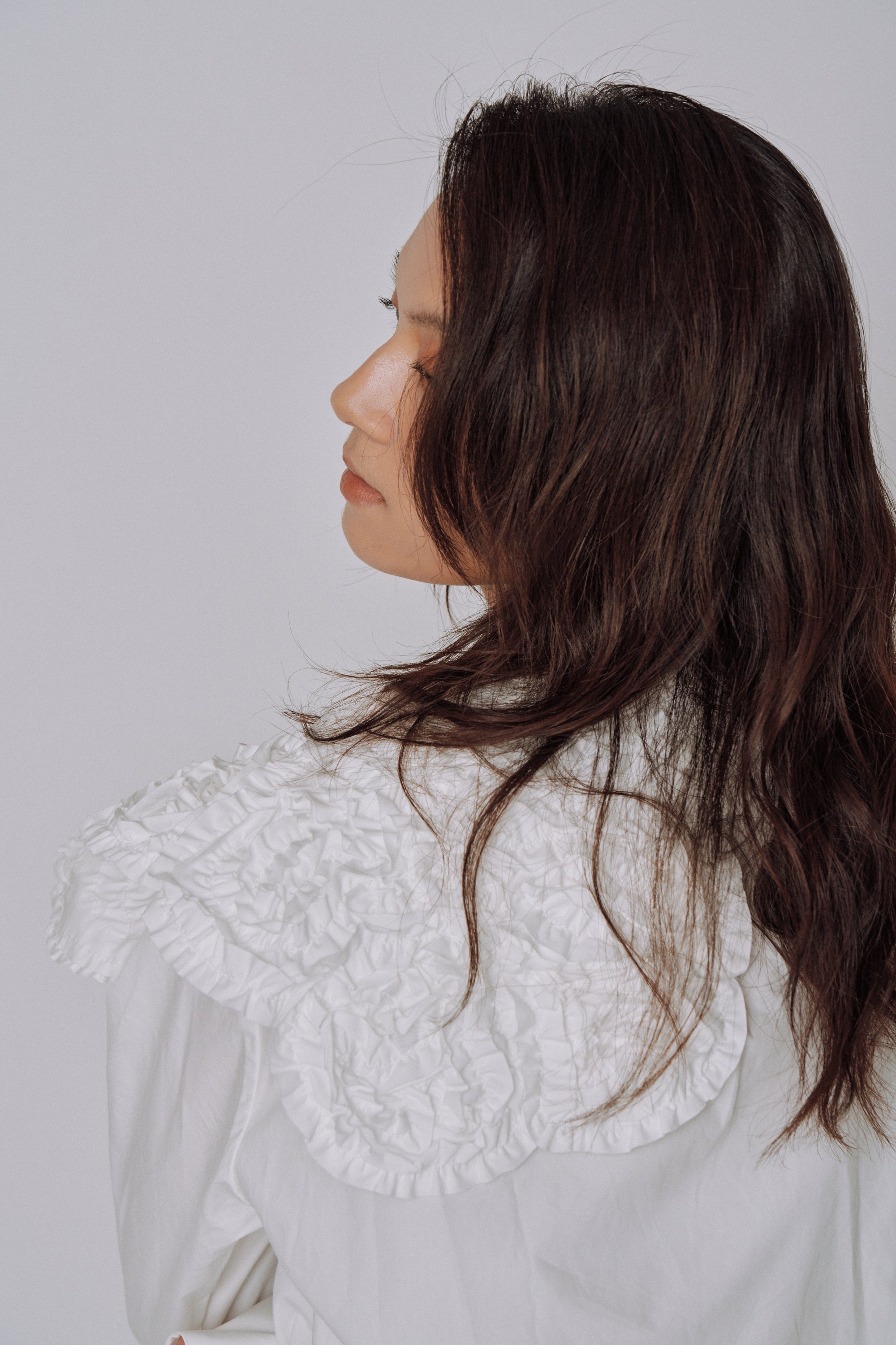 NEW|Sculpted Petal Collar Shirt