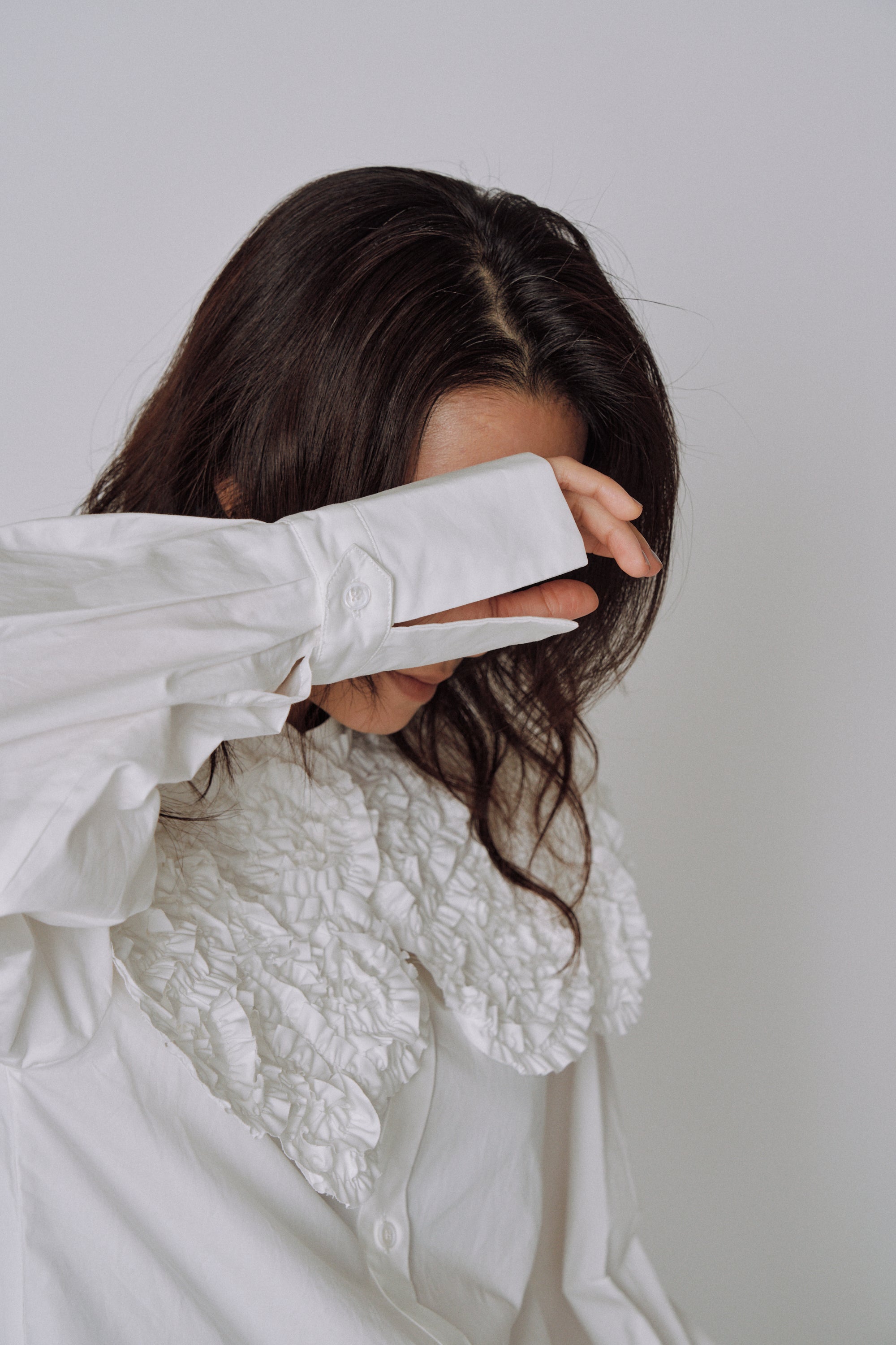 NEW|Sculpted Petal Collar Shirt