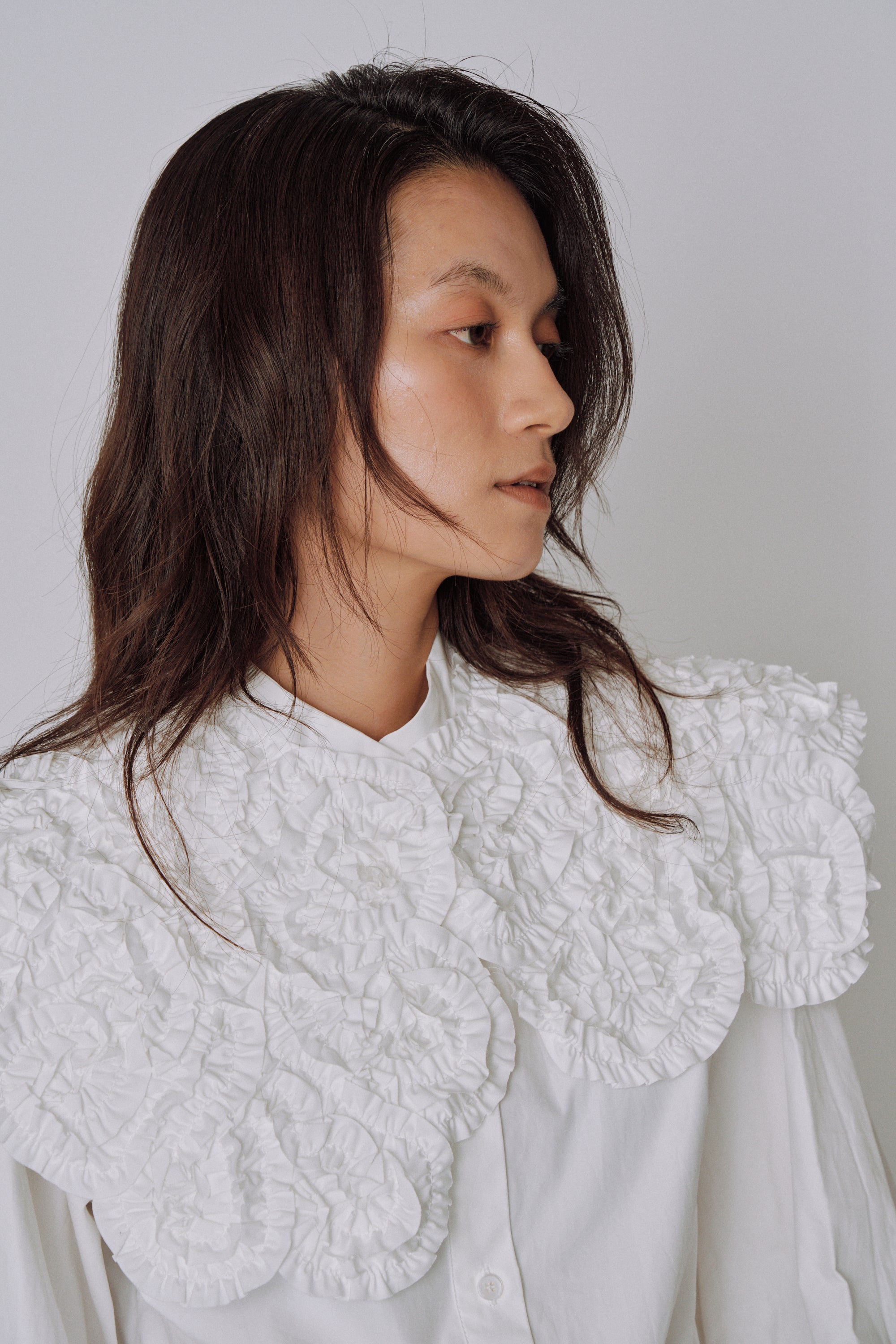 NEW|Sculpted Petal Collar Shirt
