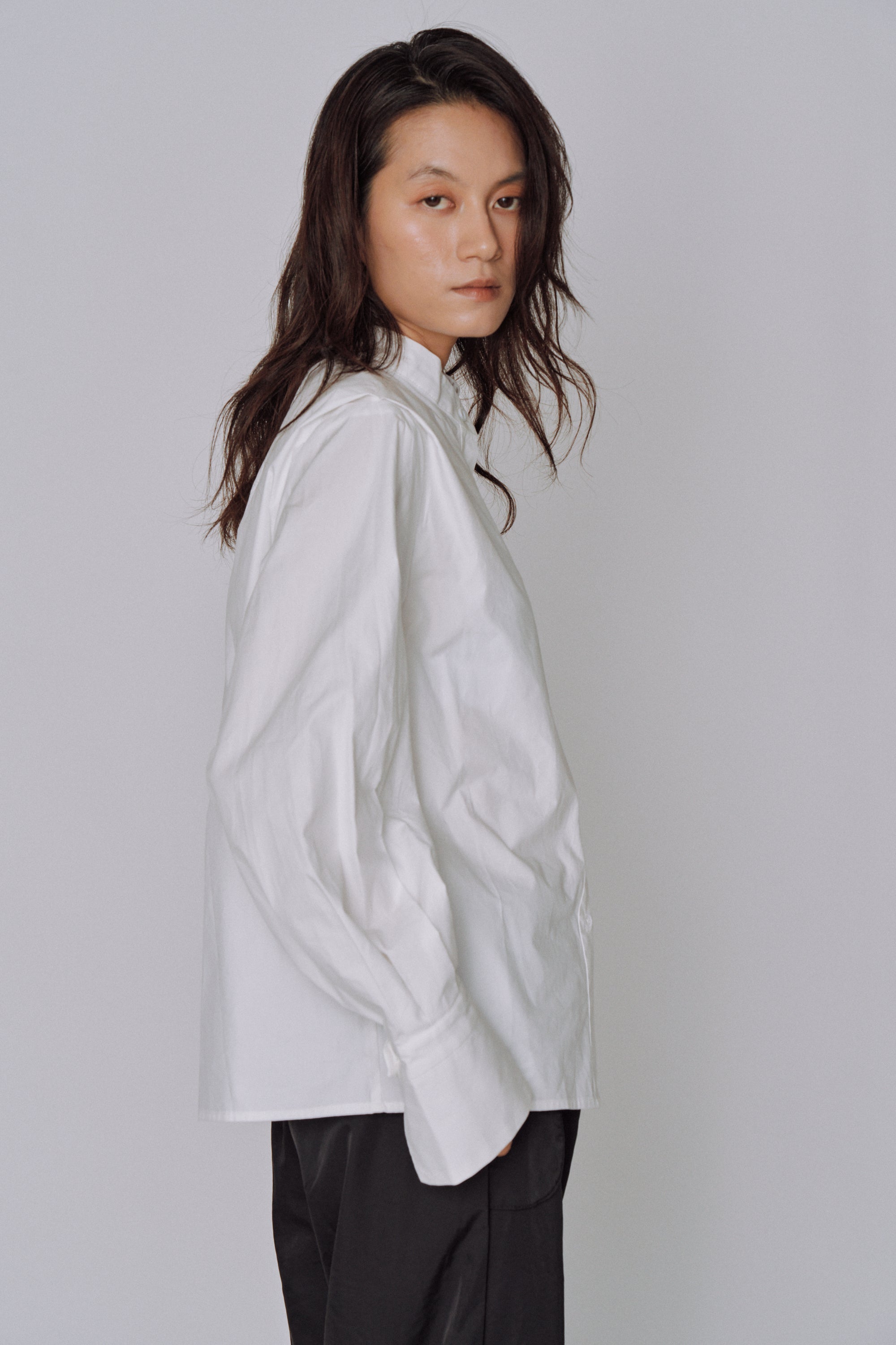 NEW|Sculpted Petal Collar Shirt