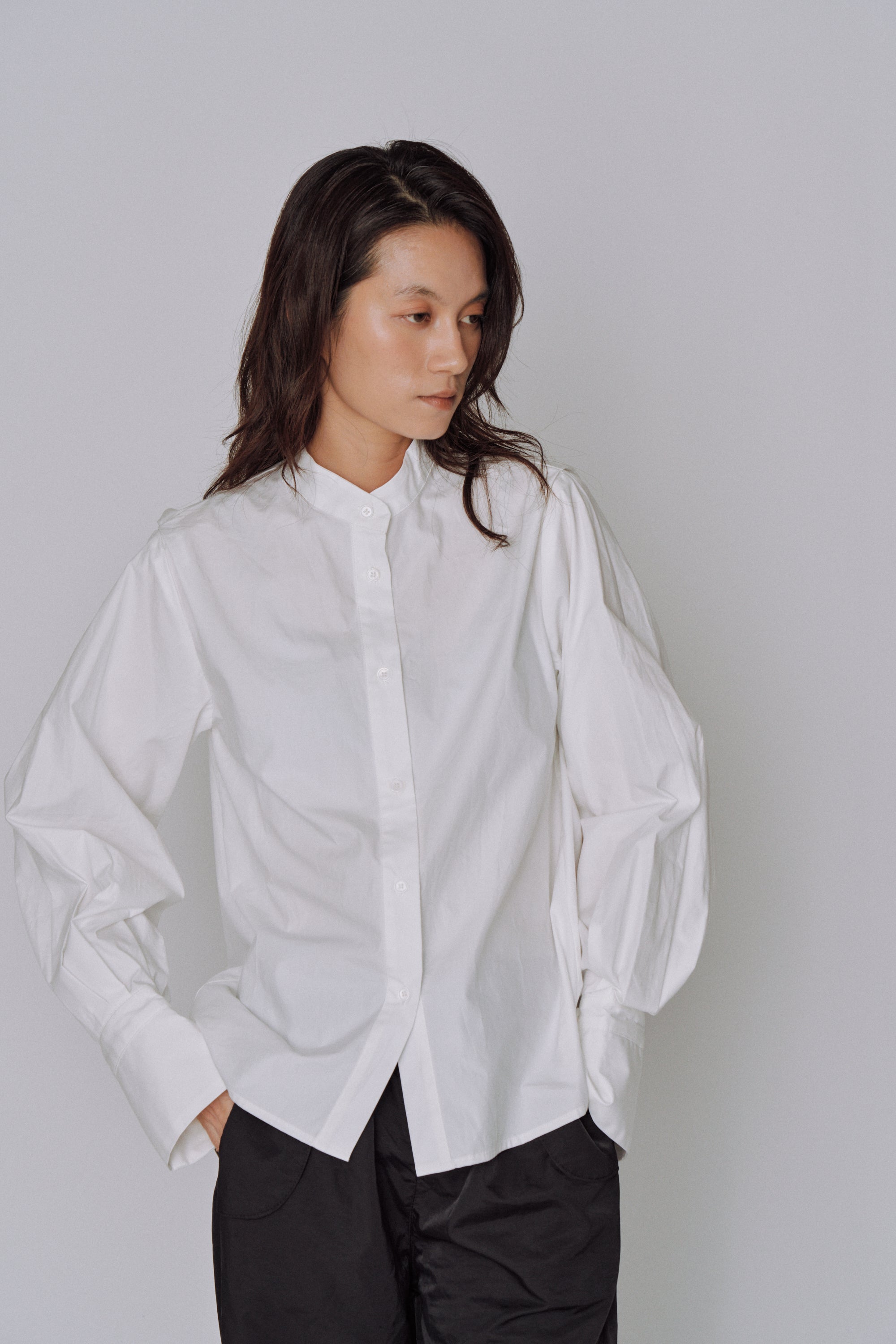 NEW|Sculpted Petal Collar Shirt