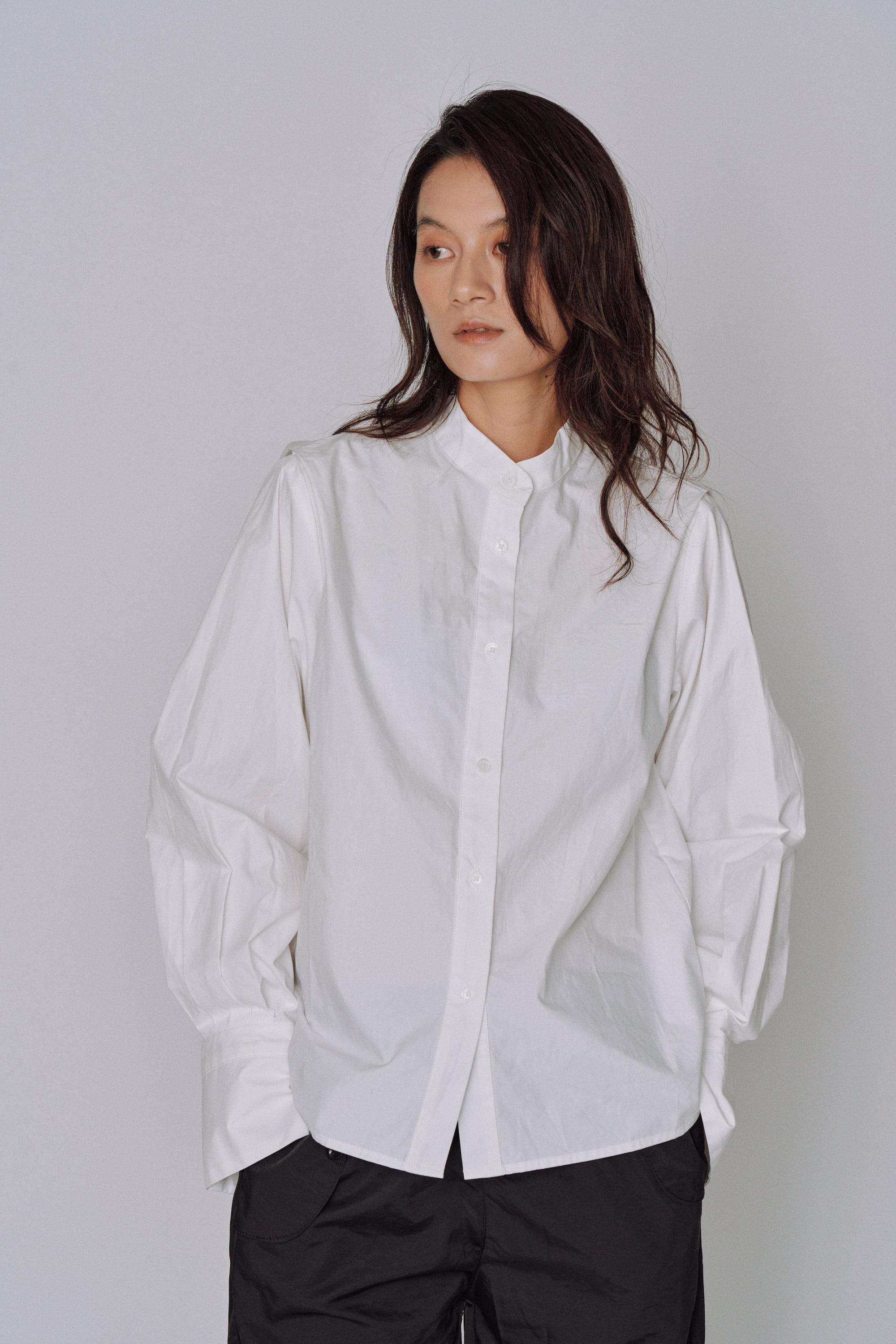 NEW|Sculpted Petal Collar Shirt
