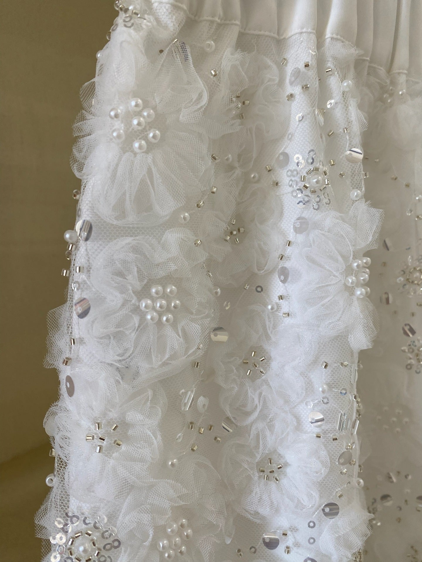 beaded see-through skirt
