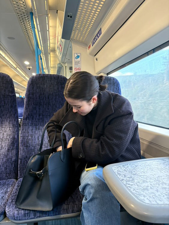 Real leather boston bag