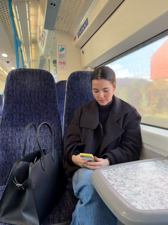 Real leather boston bag