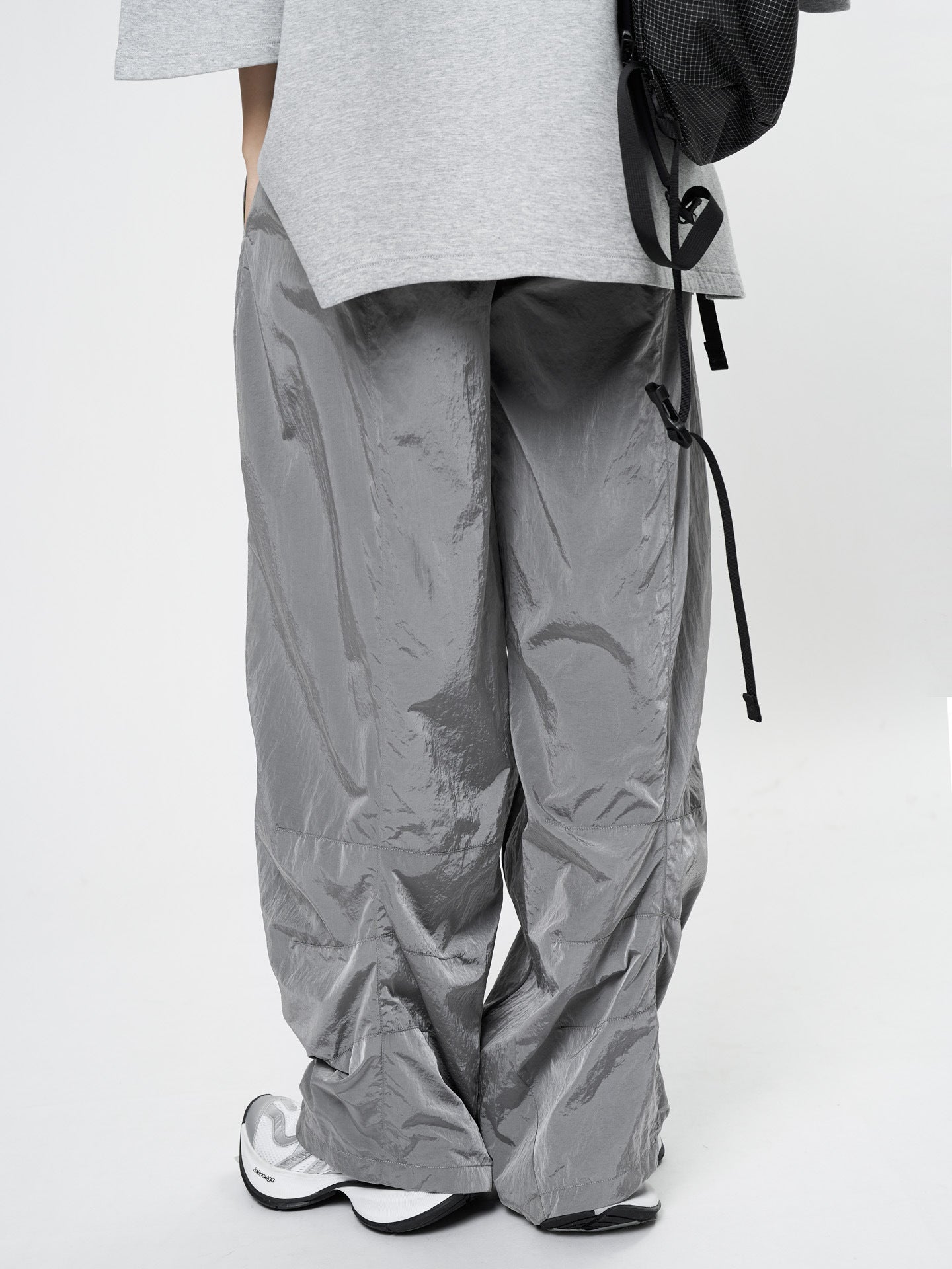 Oversized nylon joggers