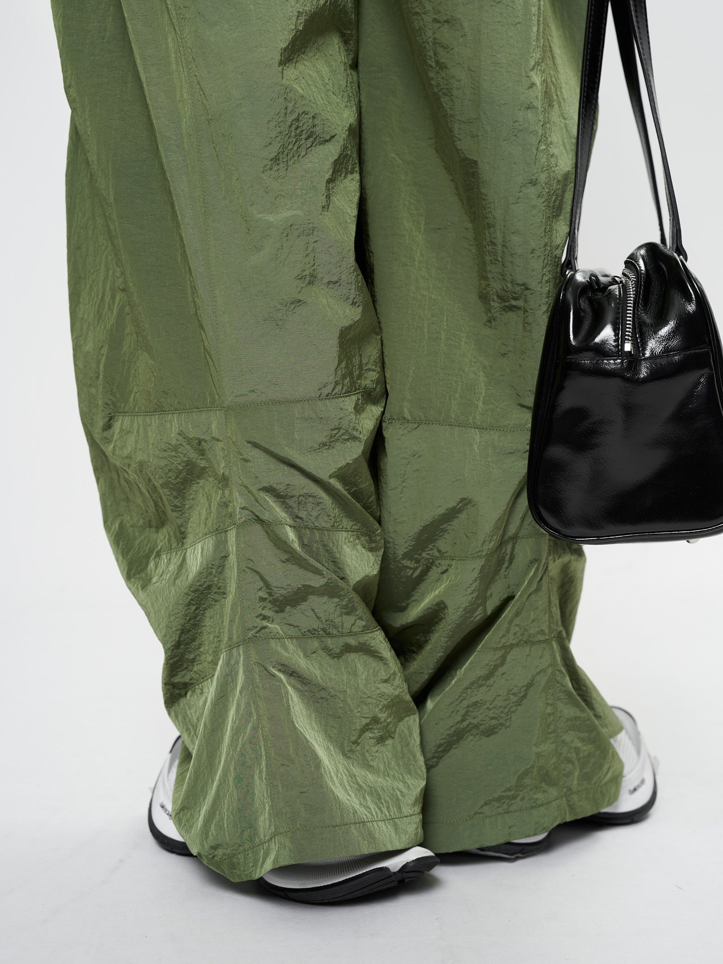 Oversized nylon joggers