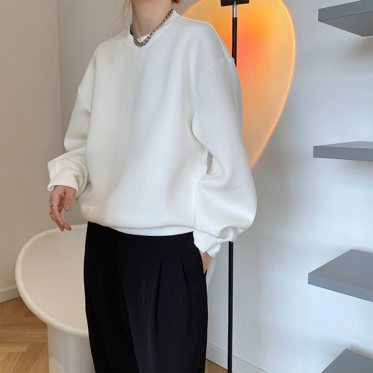Airy Space Cotton Sweatshirt