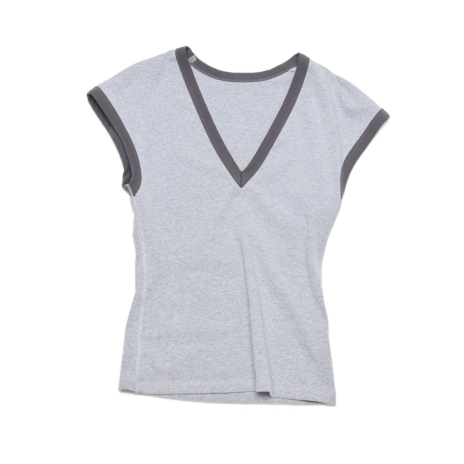 Contrast V-Neck Fit Tee