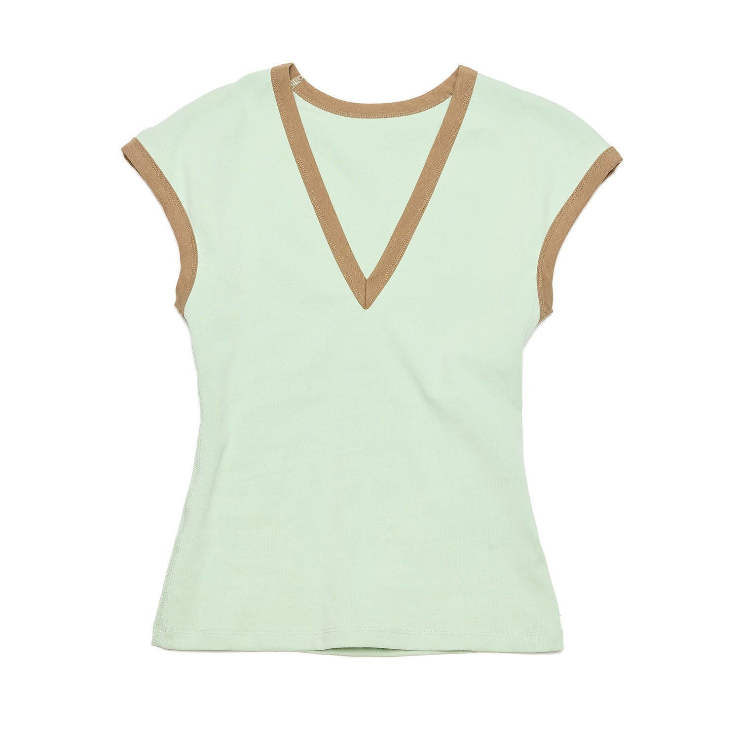 Contrast V-Neck Fit Tee