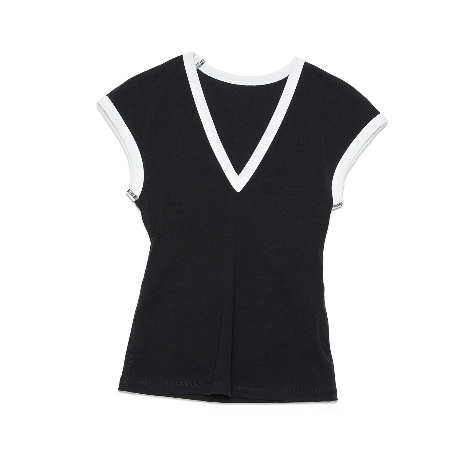 Contrast V-Neck Fit Tee