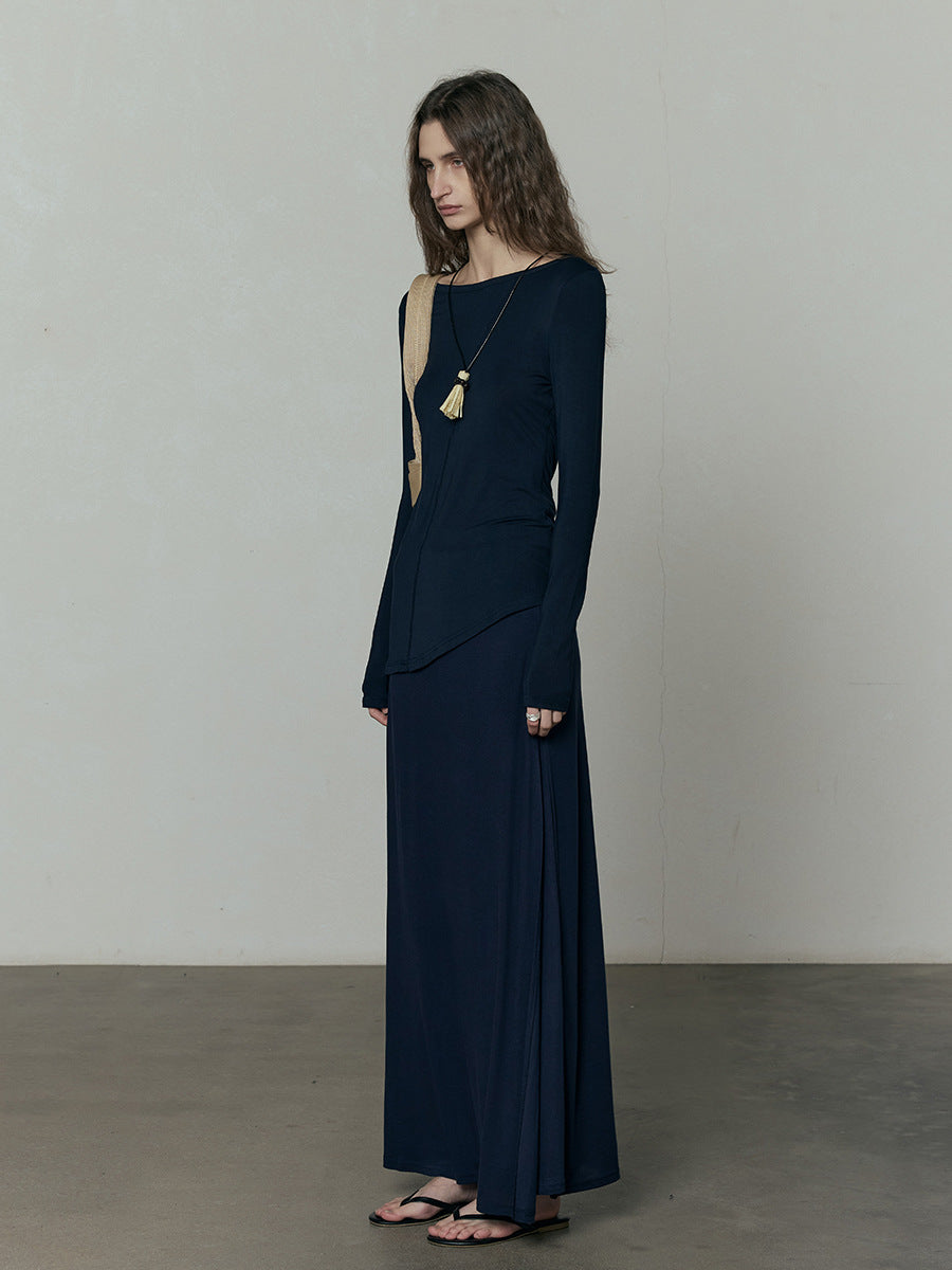 Back Drape Sheer Top