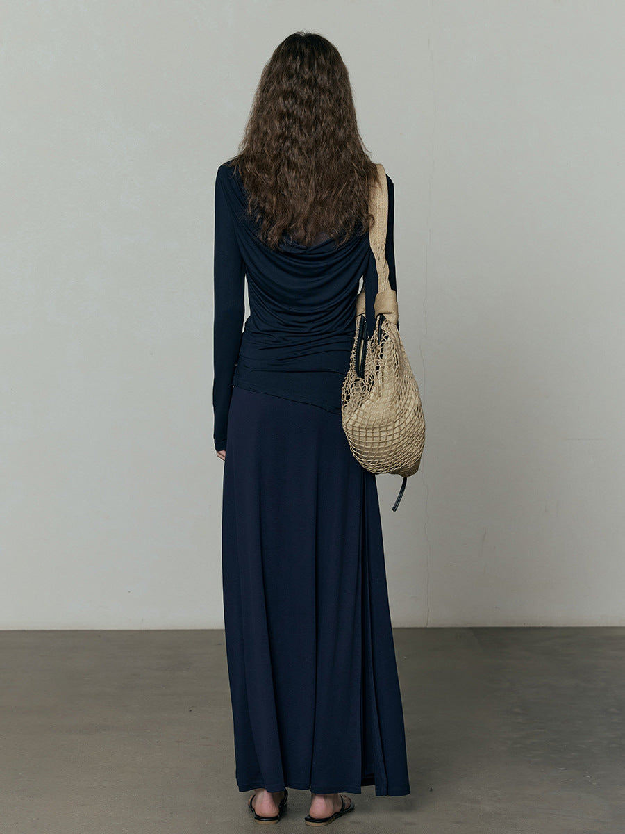 Back Drape Sheer Top