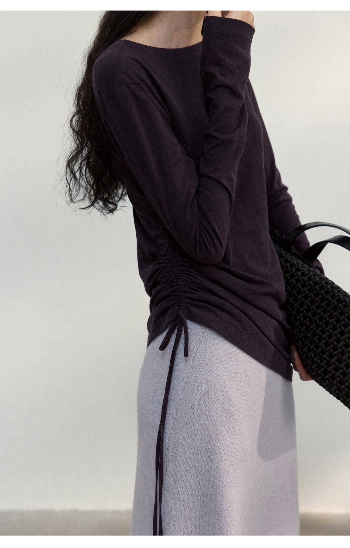 Side Gather Long Tee