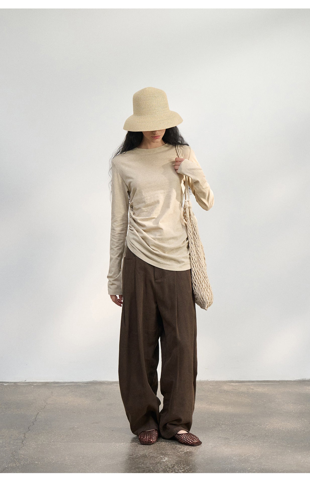 Side Gather Long Tee