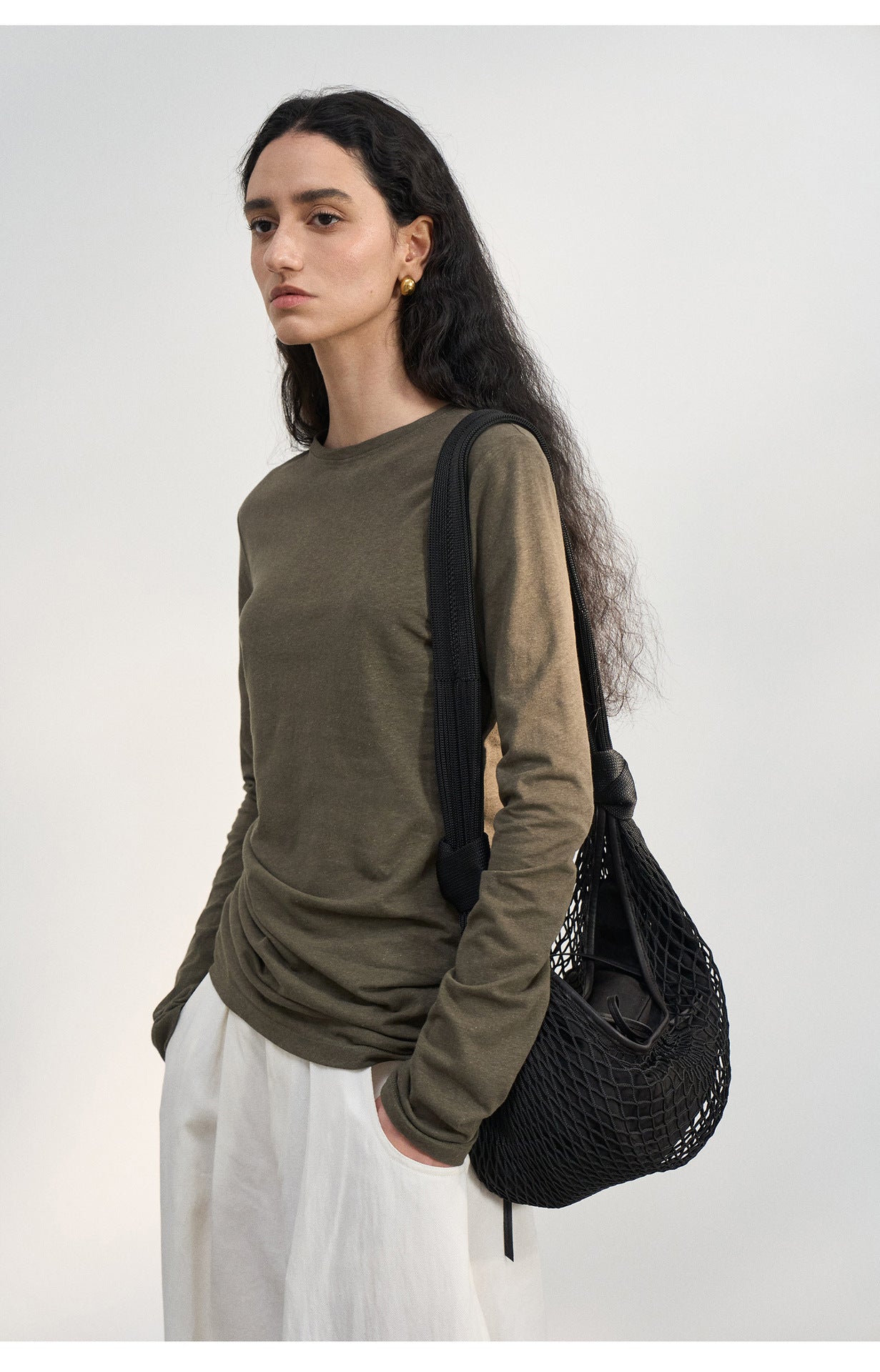 Side Gather Long Tee