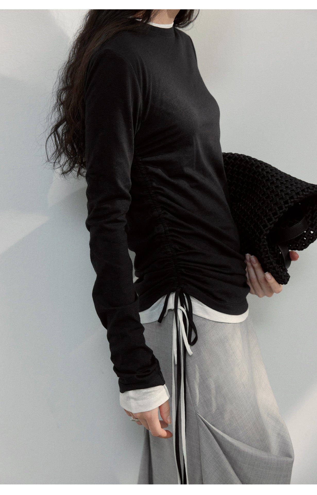 Side Gather Long Tee