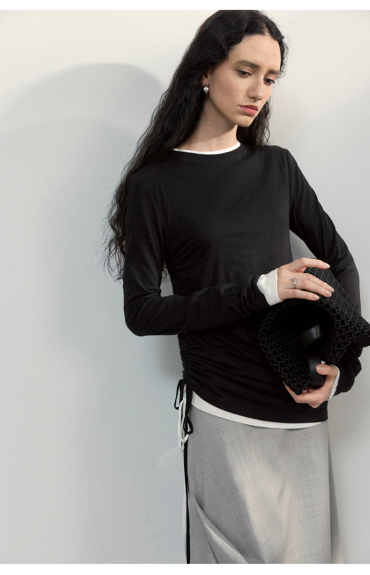 Side Gather Long Tee
