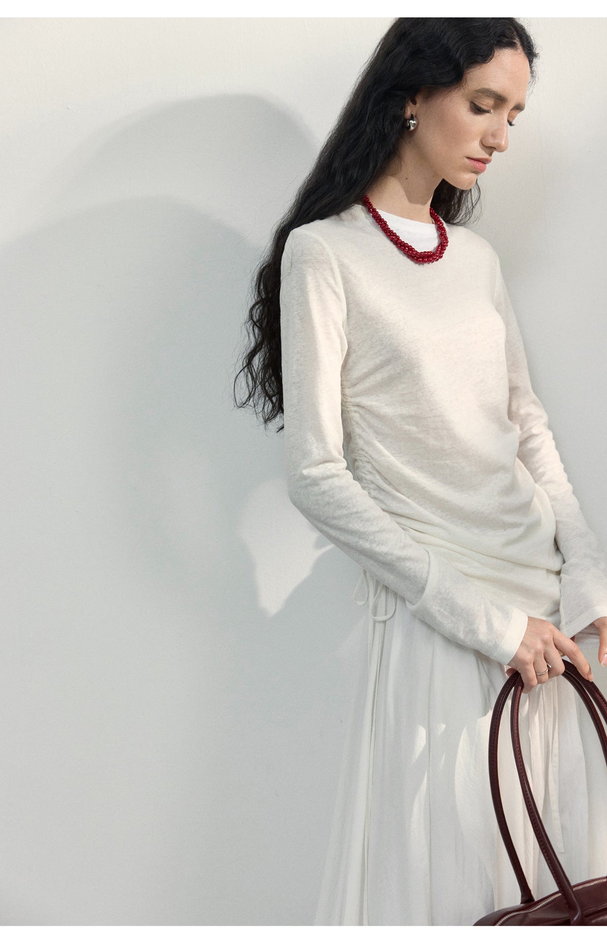 Side Gather Long Tee
