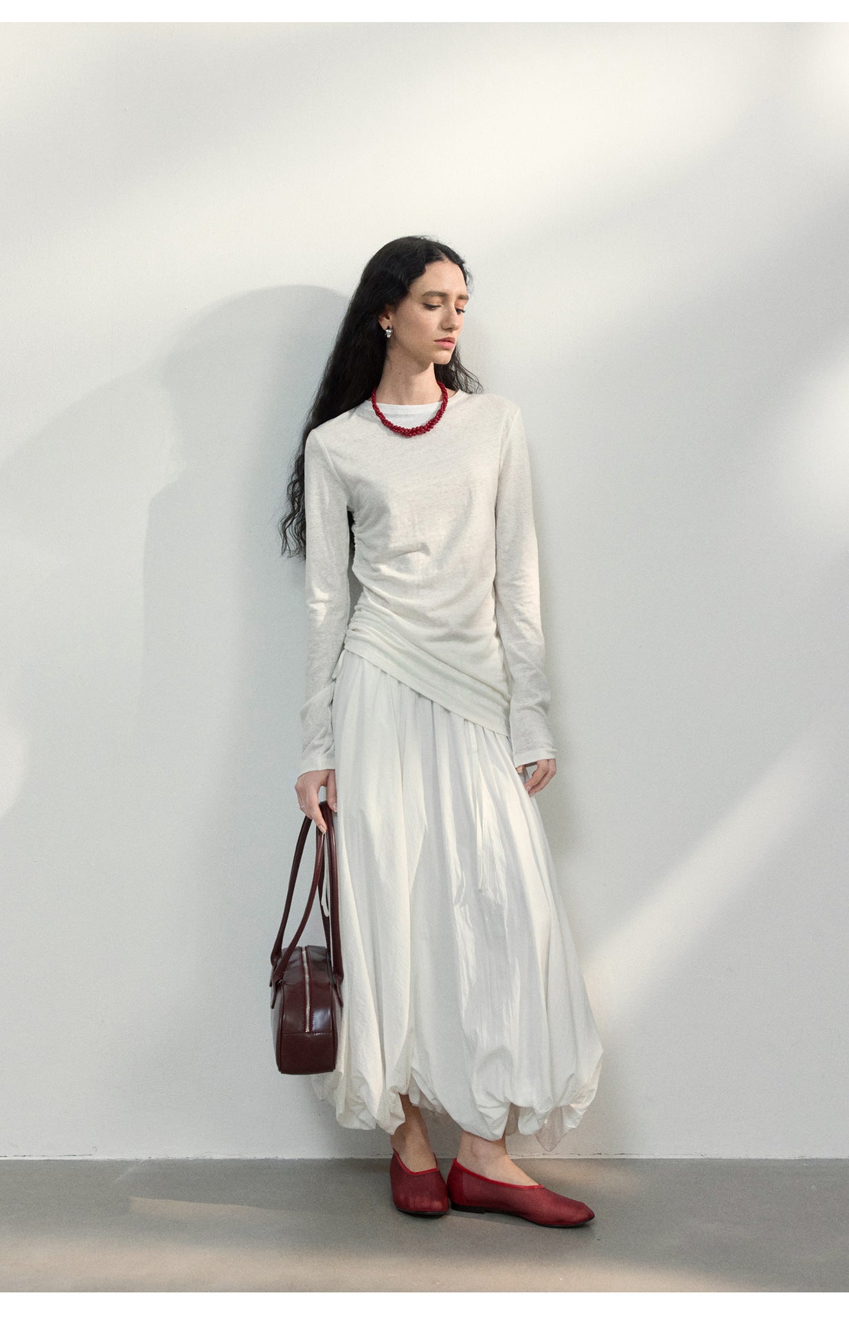 Side Gather Long Tee