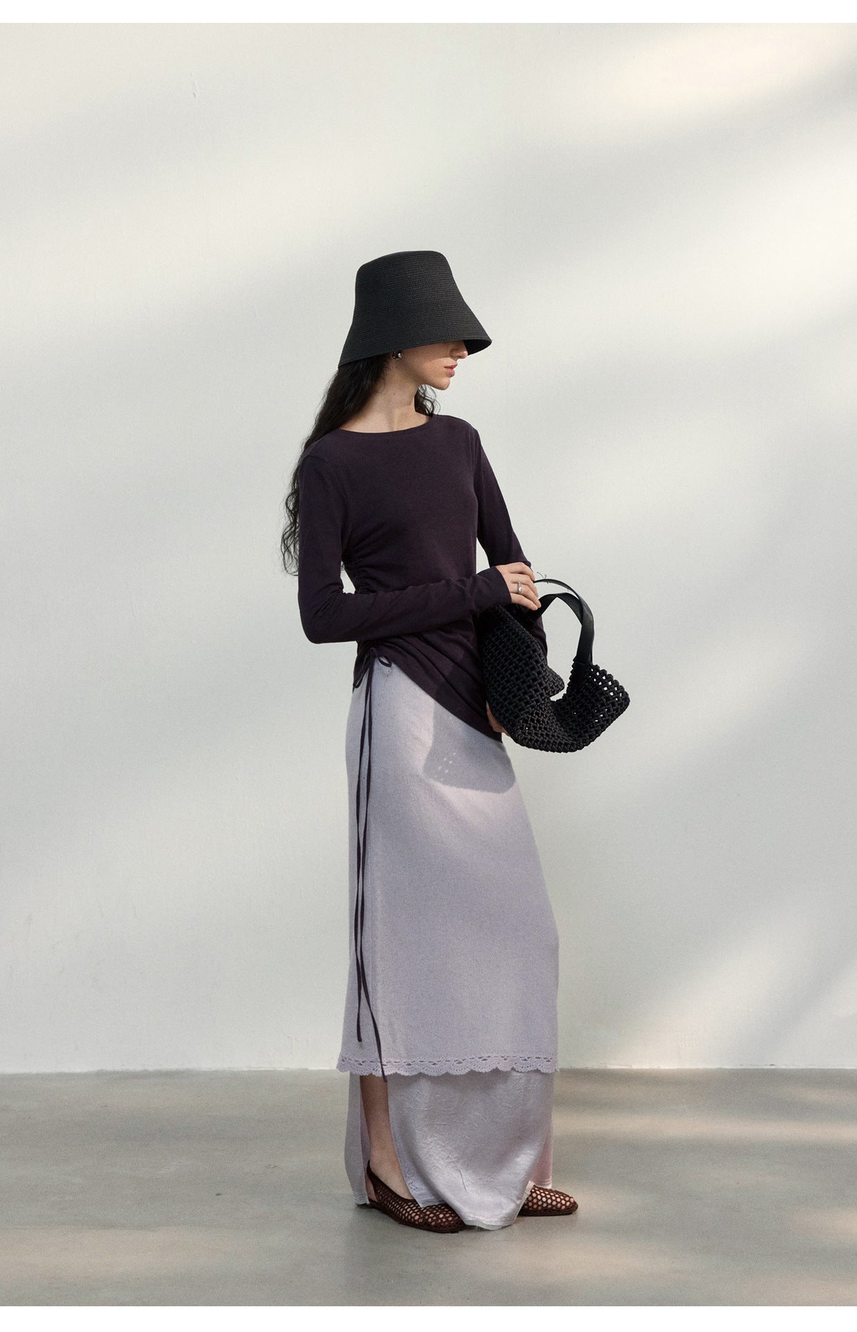 Side Gather Long Tee
