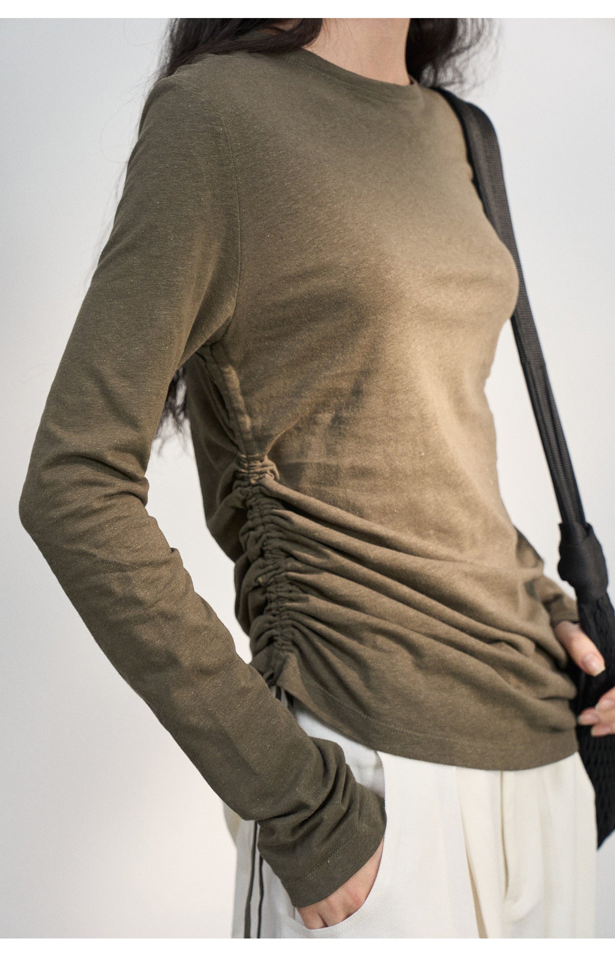 Side Gather Long Tee