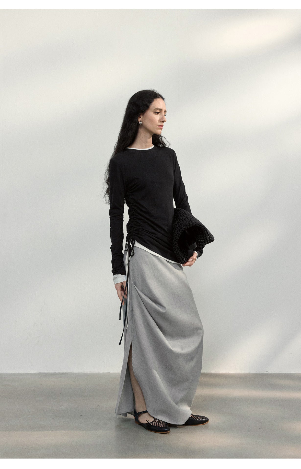 Side Gather Long Tee