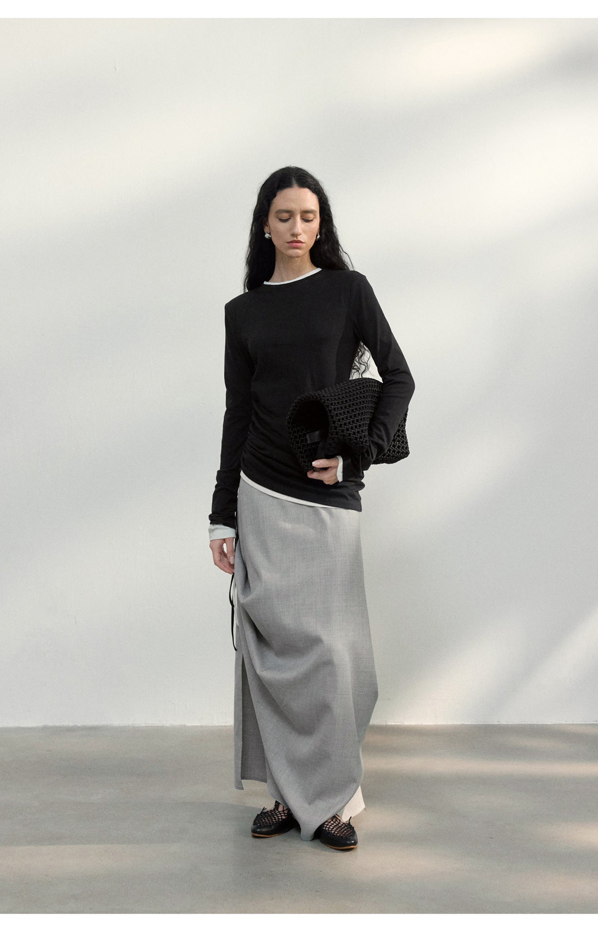 Side Gather Long Tee