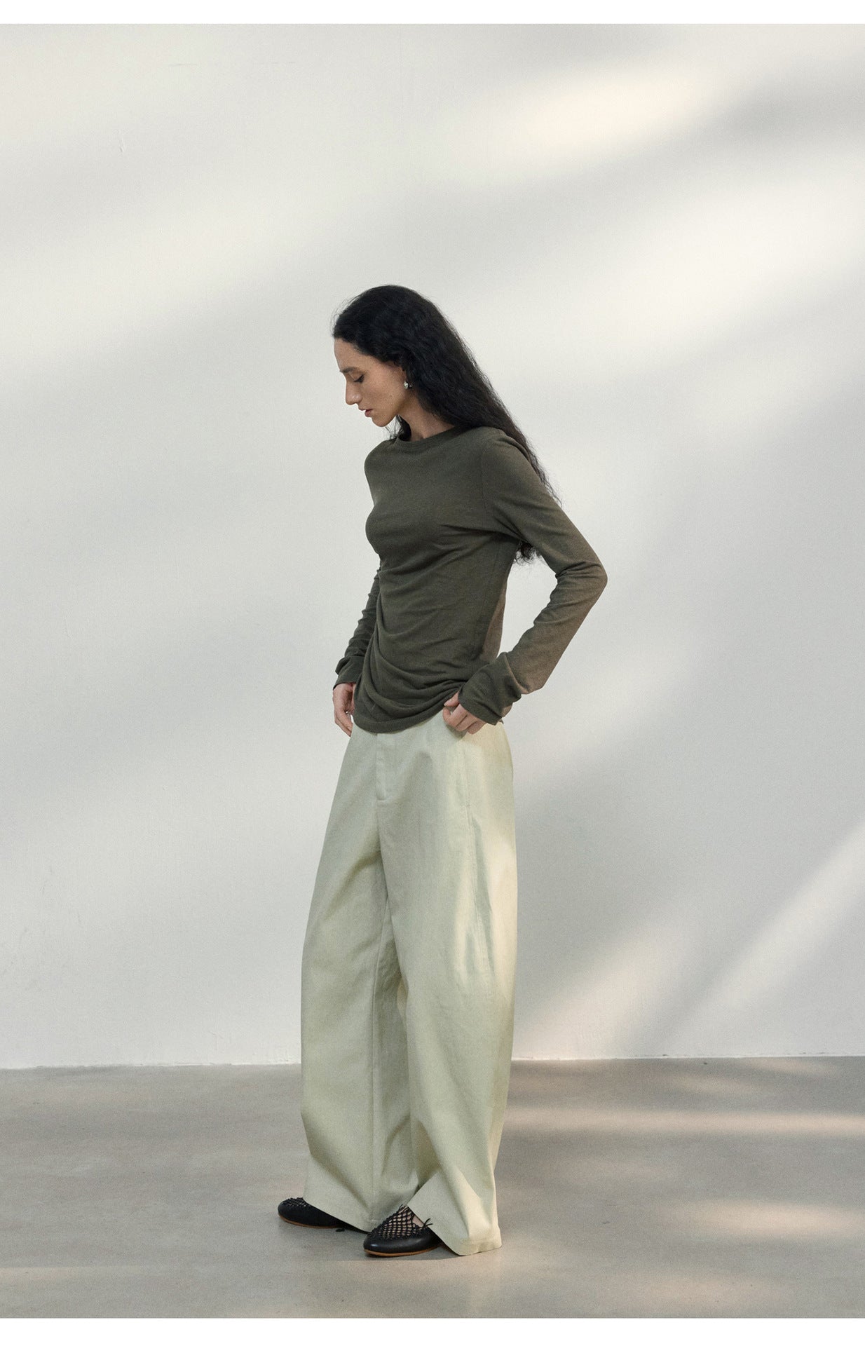 Side Gather Long Tee