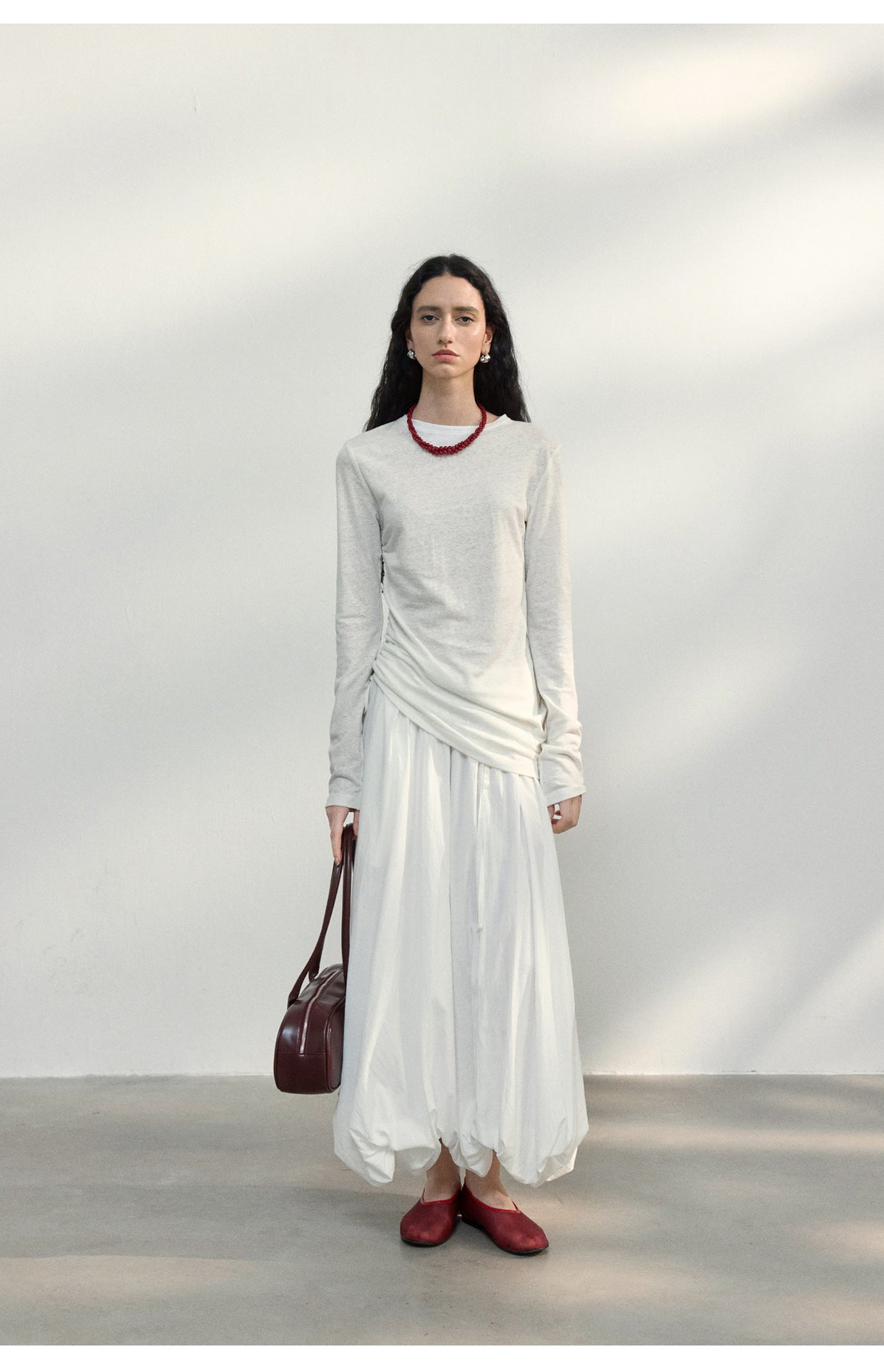 Side Gather Long Tee