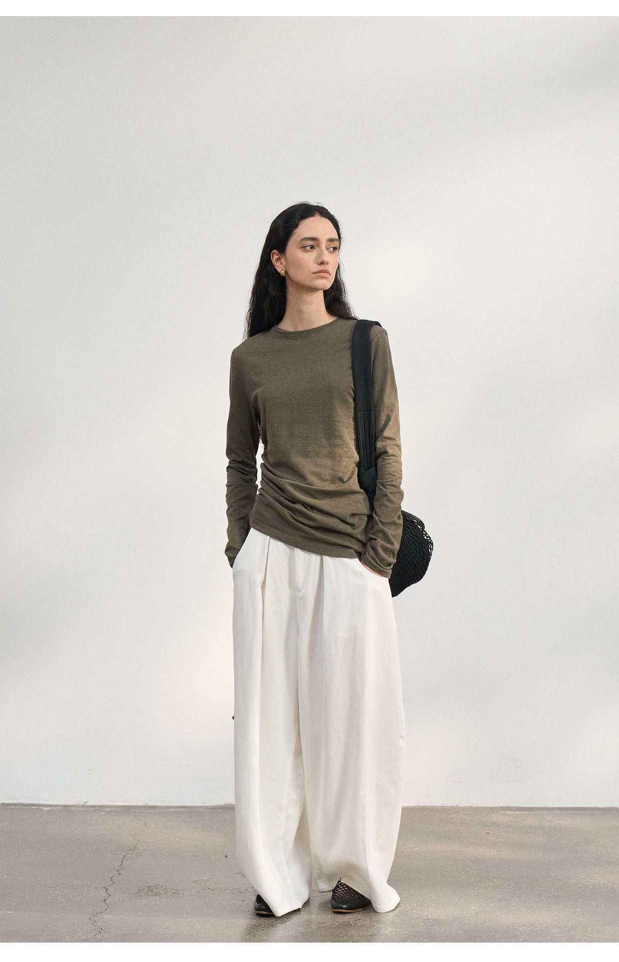 Side Gather Long Tee