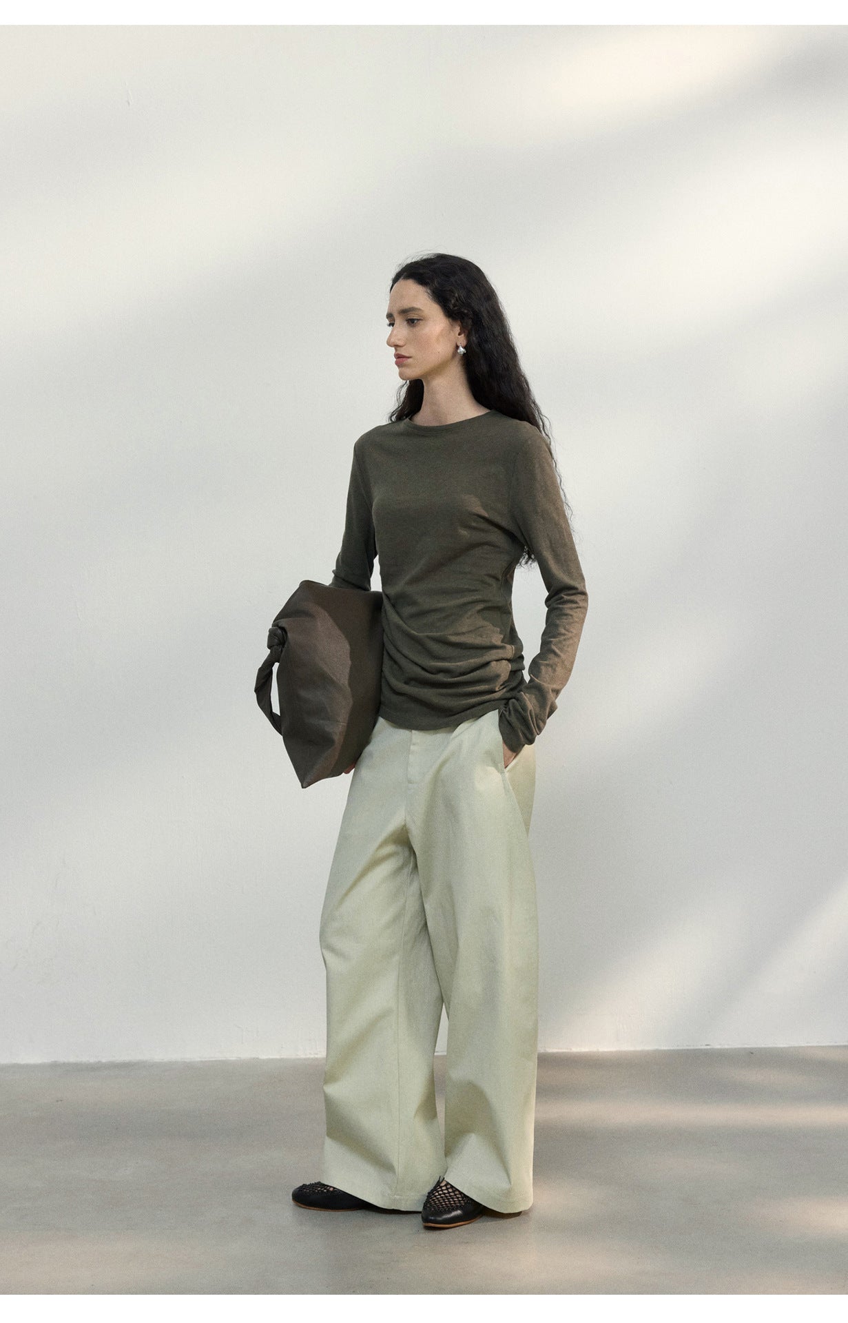 Side Gather Long Tee