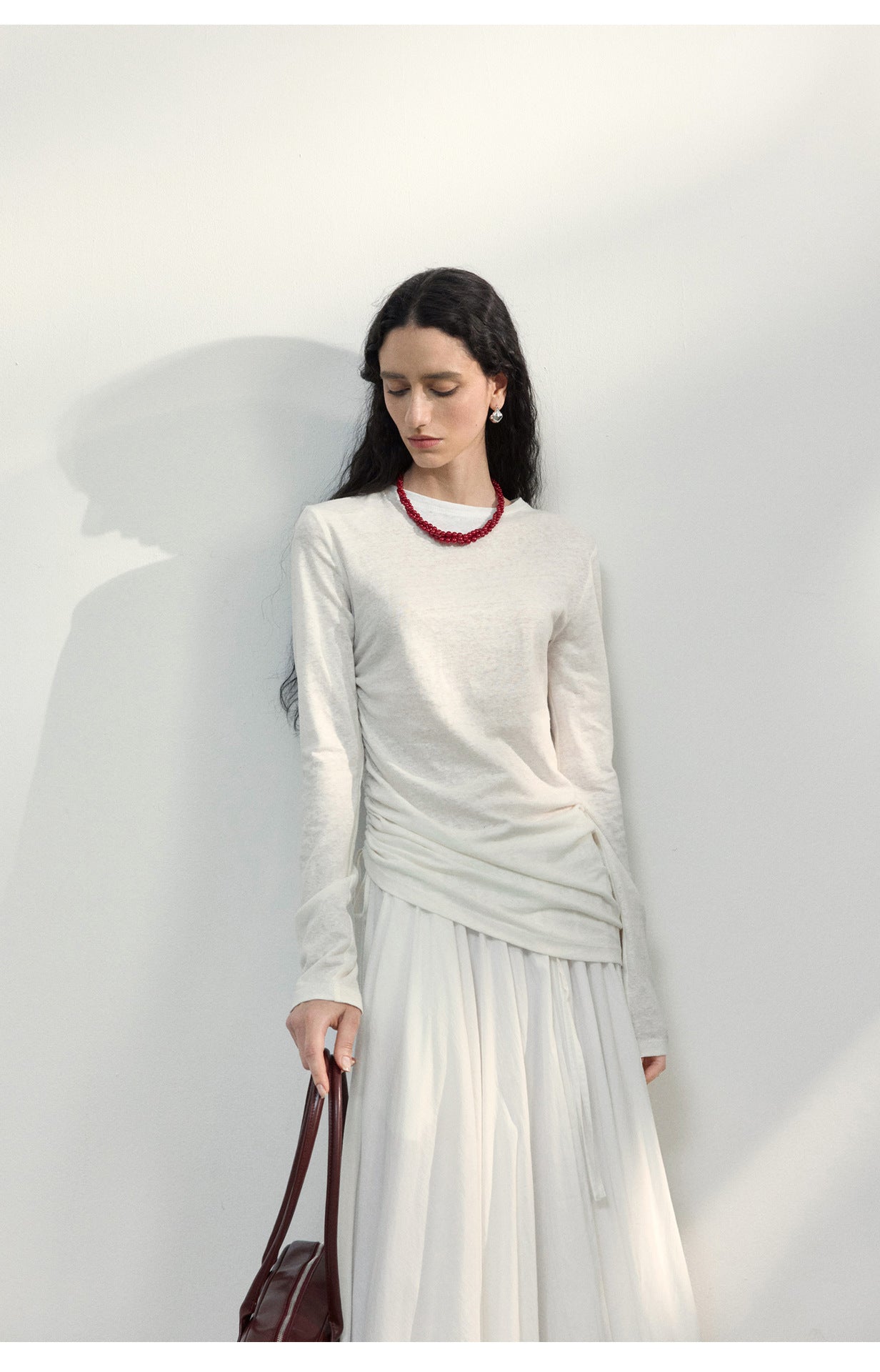 Side Gather Long Tee