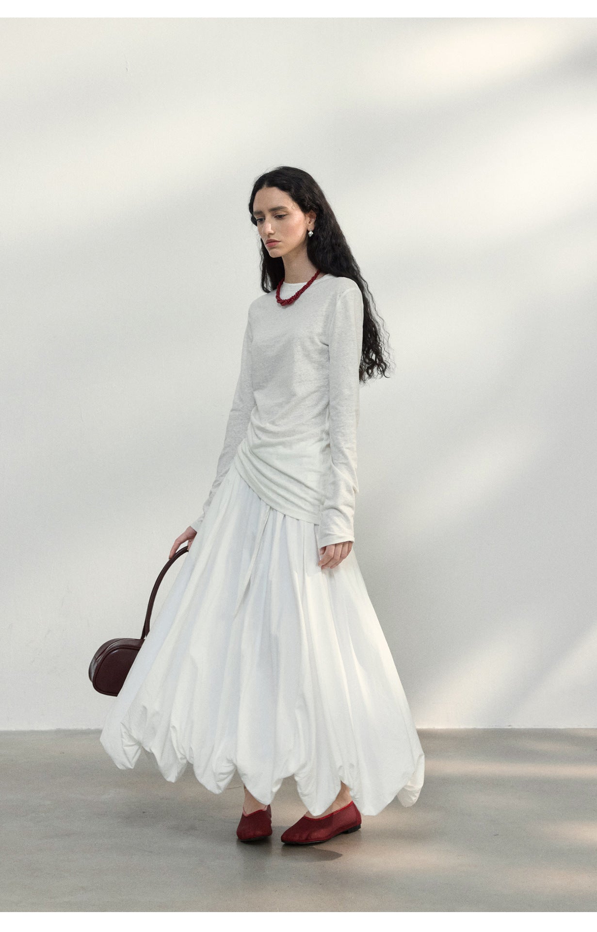 Side Gather Long Tee