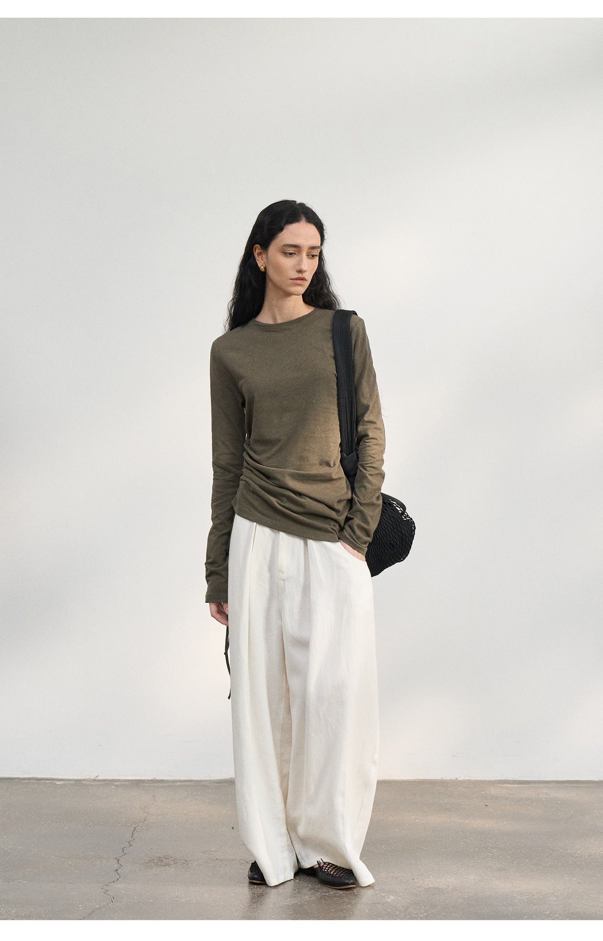 Side Gather Long Tee