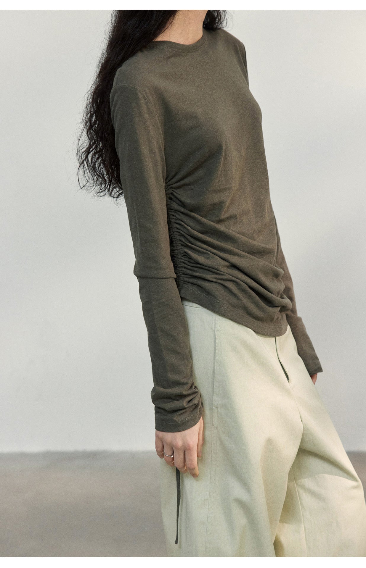 Side Gather Long Tee