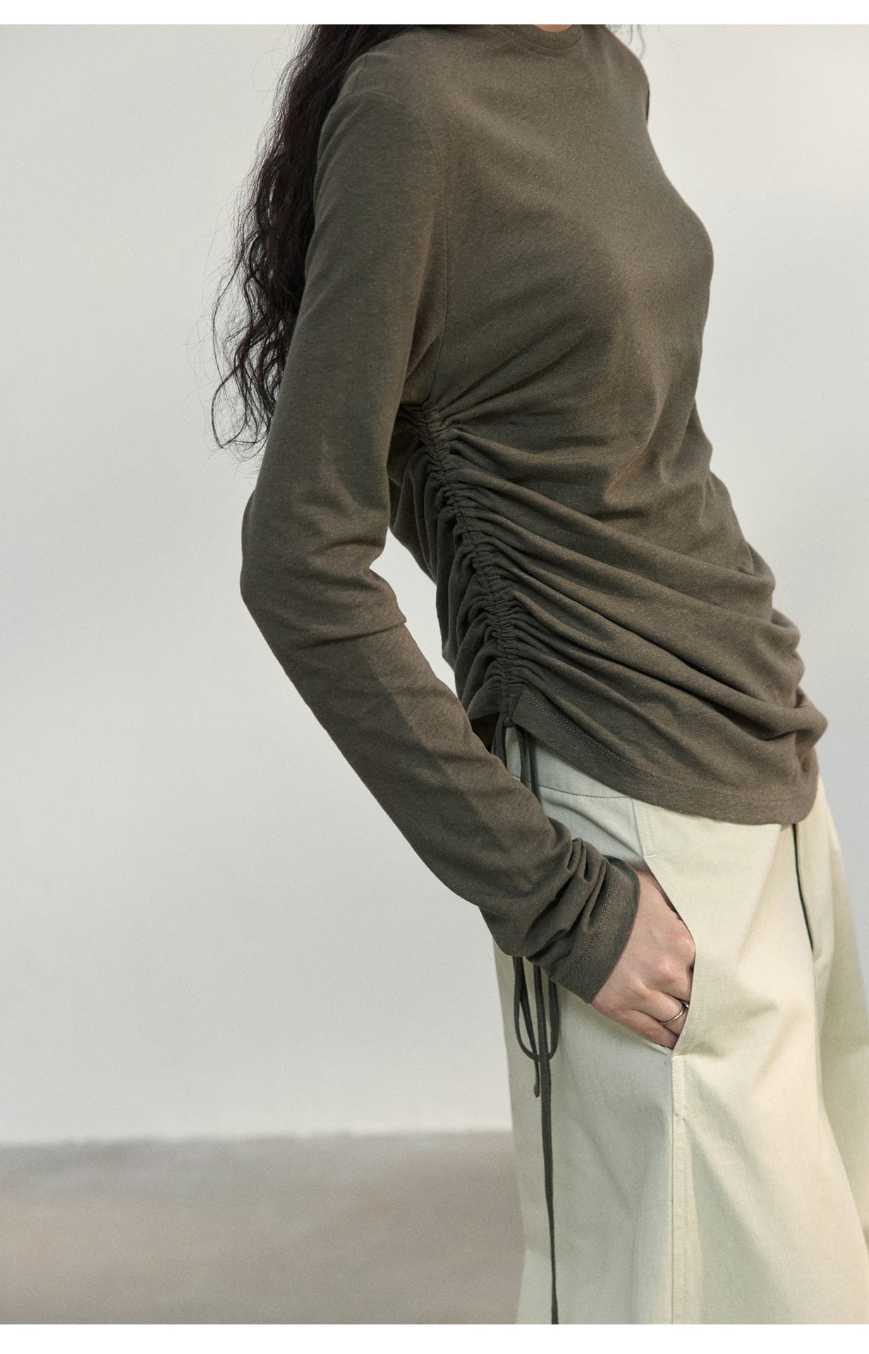 Side Gather Long Tee