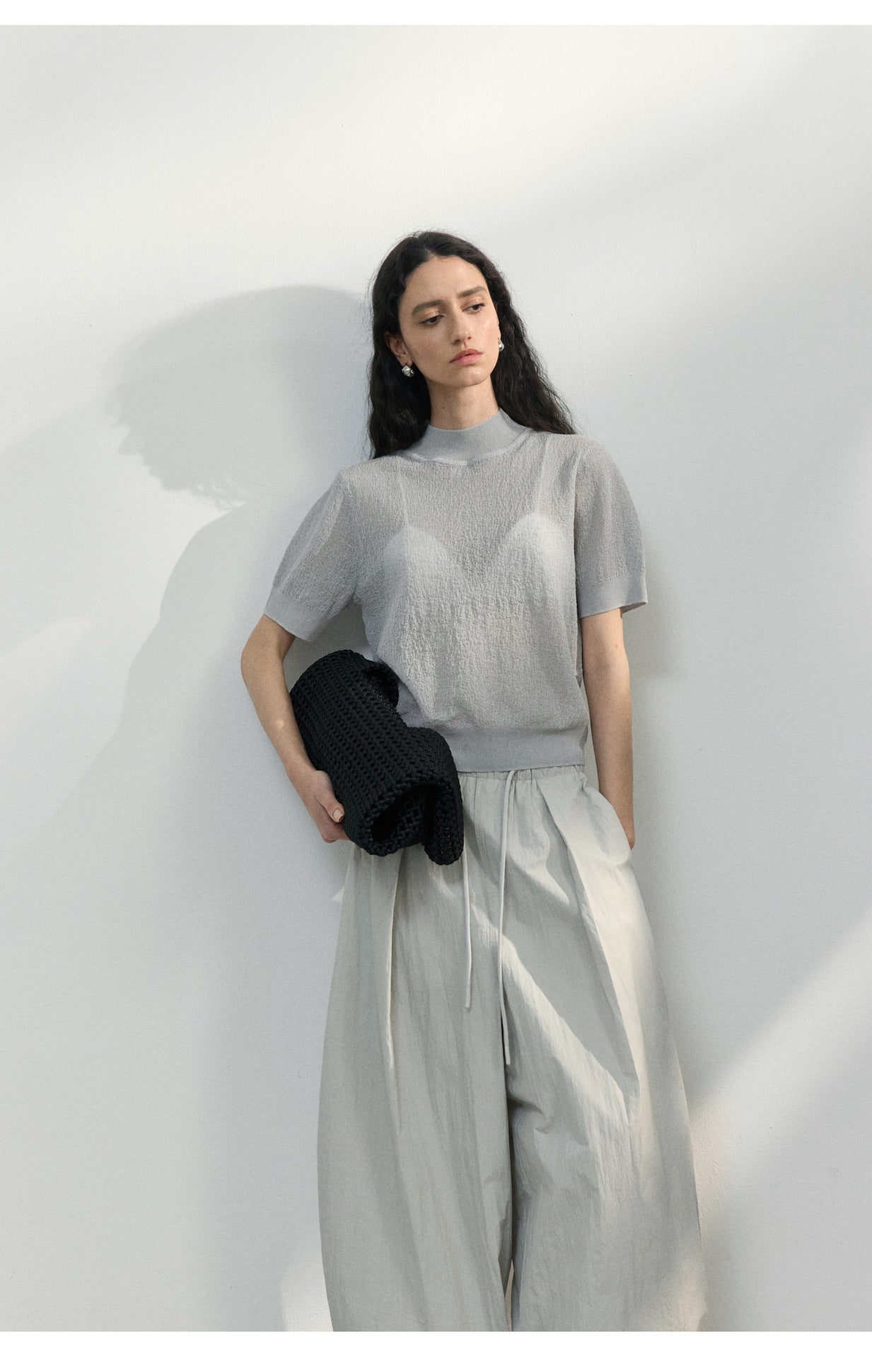 Sheer Texture Knit Top