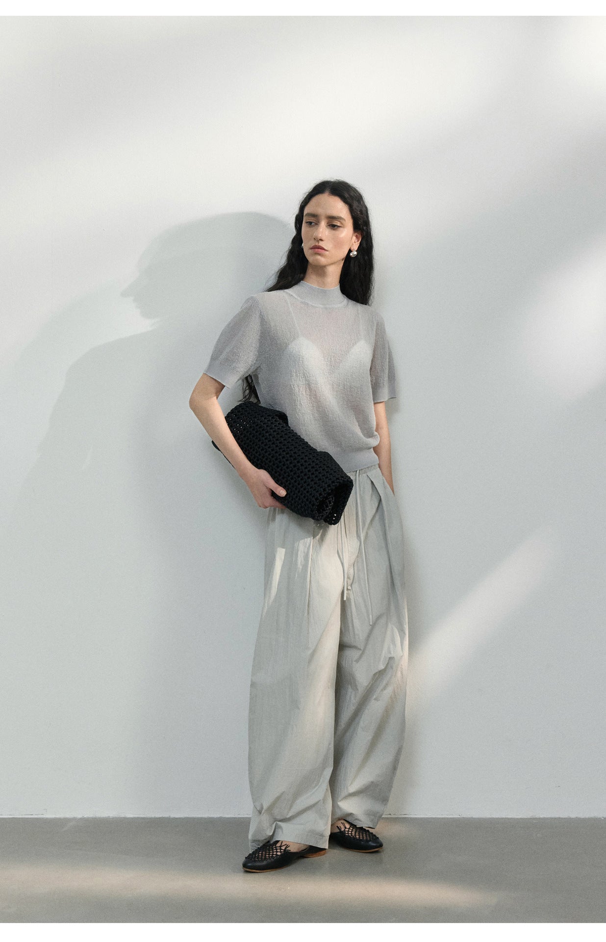 Sheer Texture Knit Top
