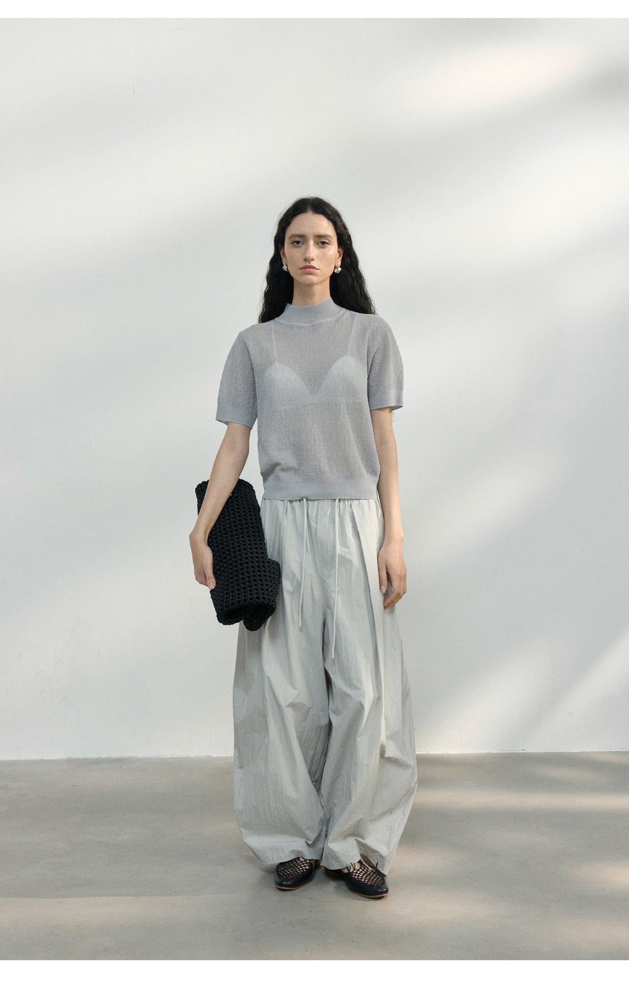 Sheer Texture Knit Top