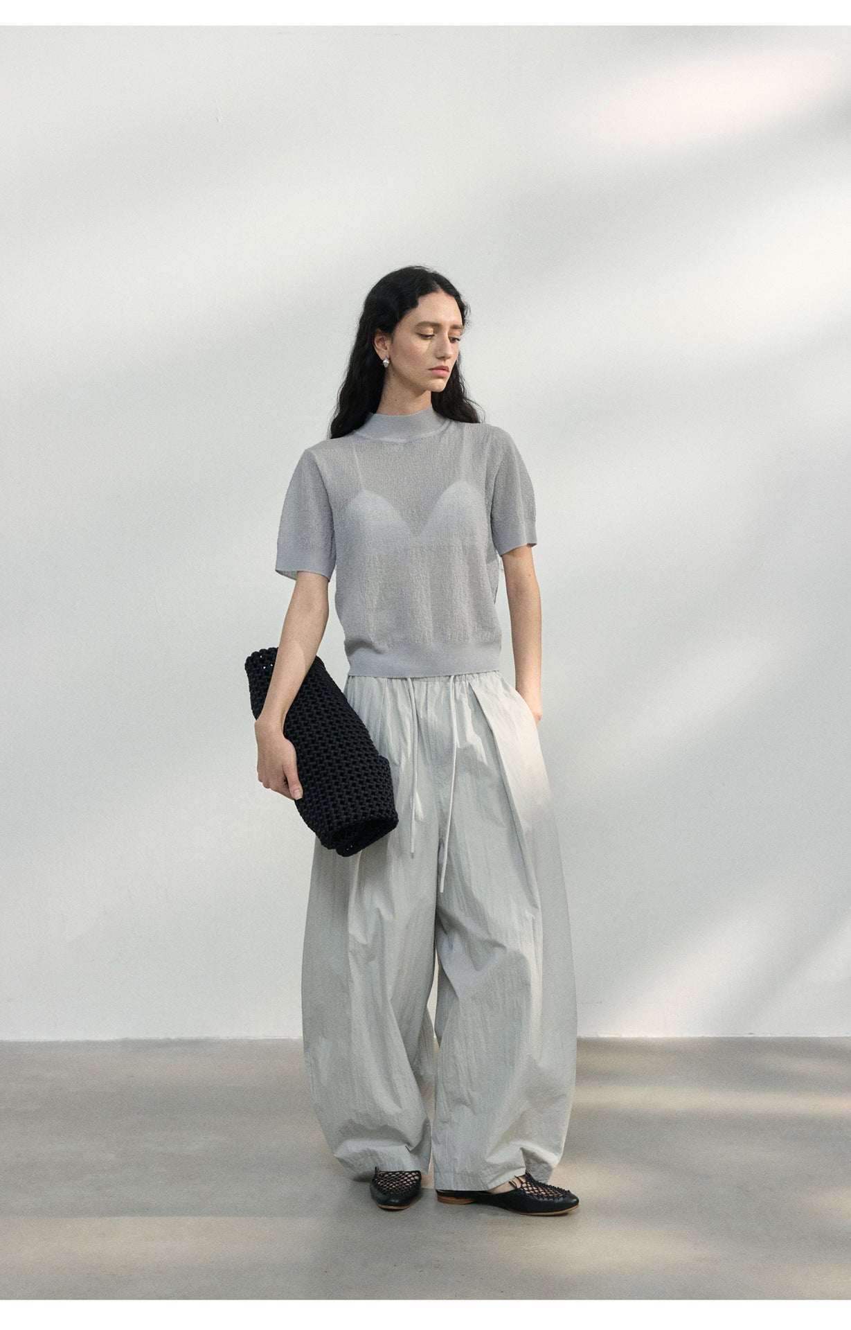 Sheer Texture Knit Top