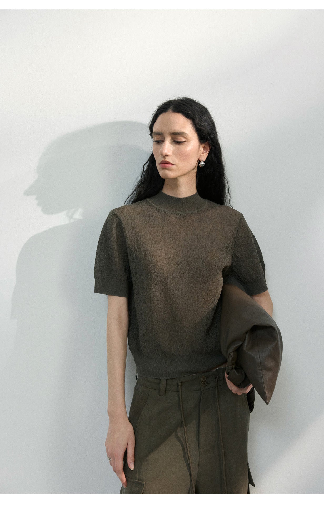 Sheer Texture Knit Top