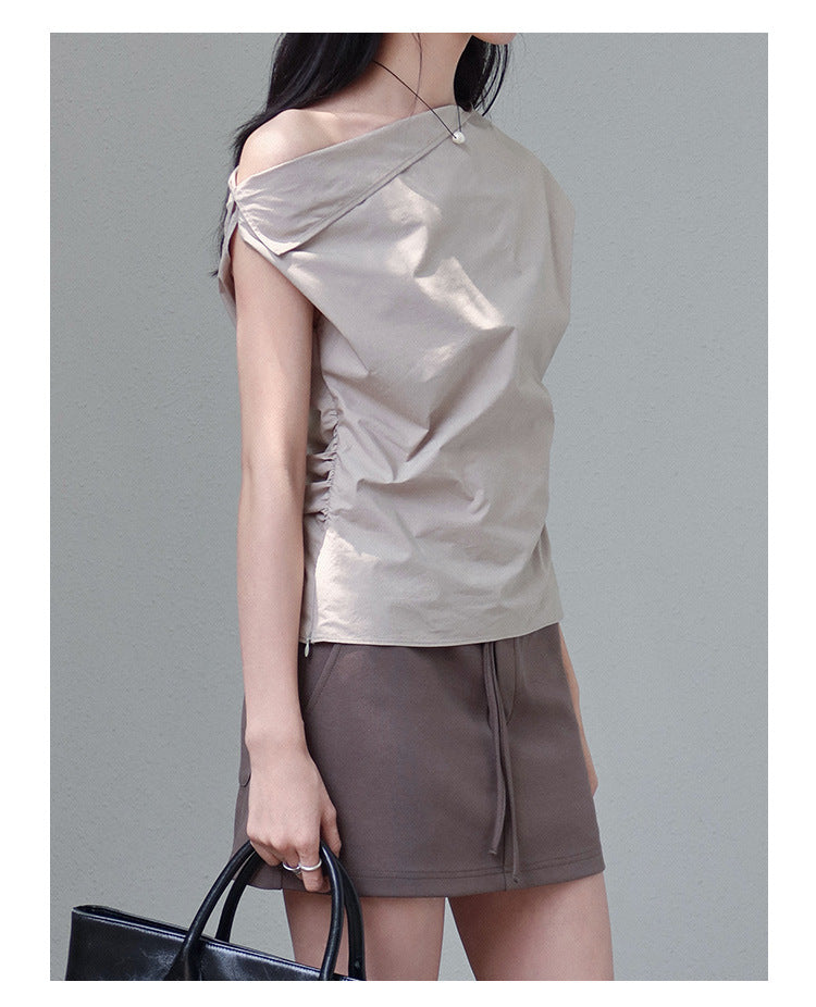 Asymmetric Shoulder Blouse