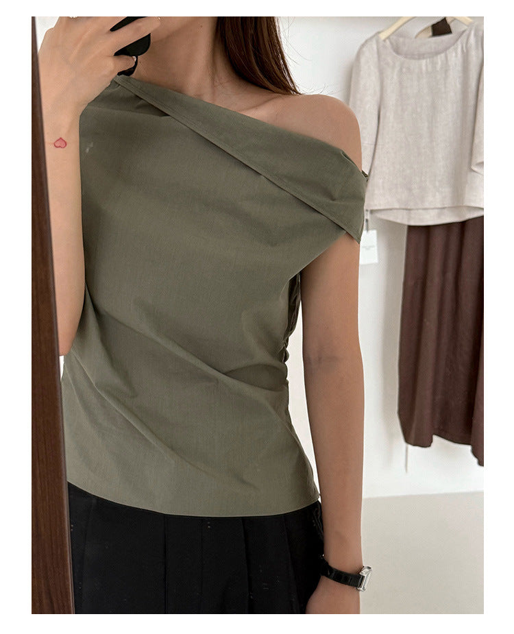 Asymmetric Shoulder Blouse